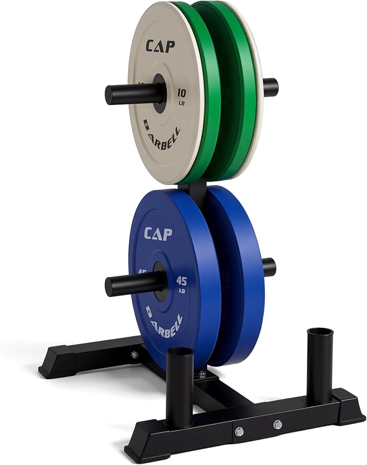 image:imageCAP 2inch Olympic Bumper Plate Weight Set 100370 lbs Multiple Colors Storage Rack OptionalCOMPETITION