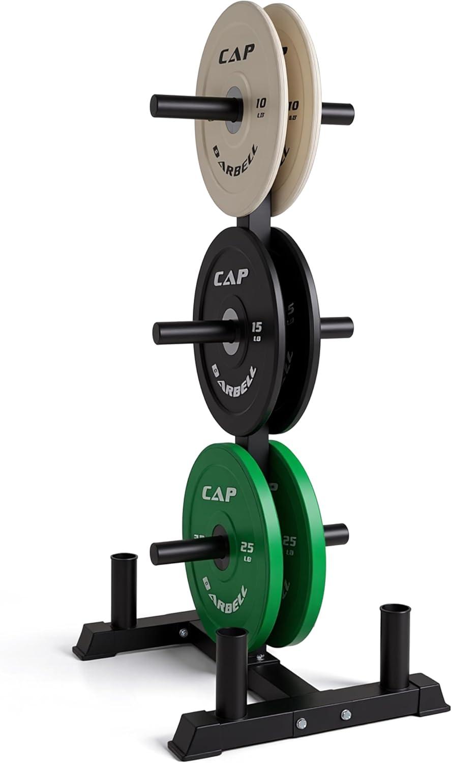 image:imageCAP 2inch Olympic Bumper Plate Weight Set 100370 lbs Multiple Colors Storage Rack OptionalCOMPETITION
