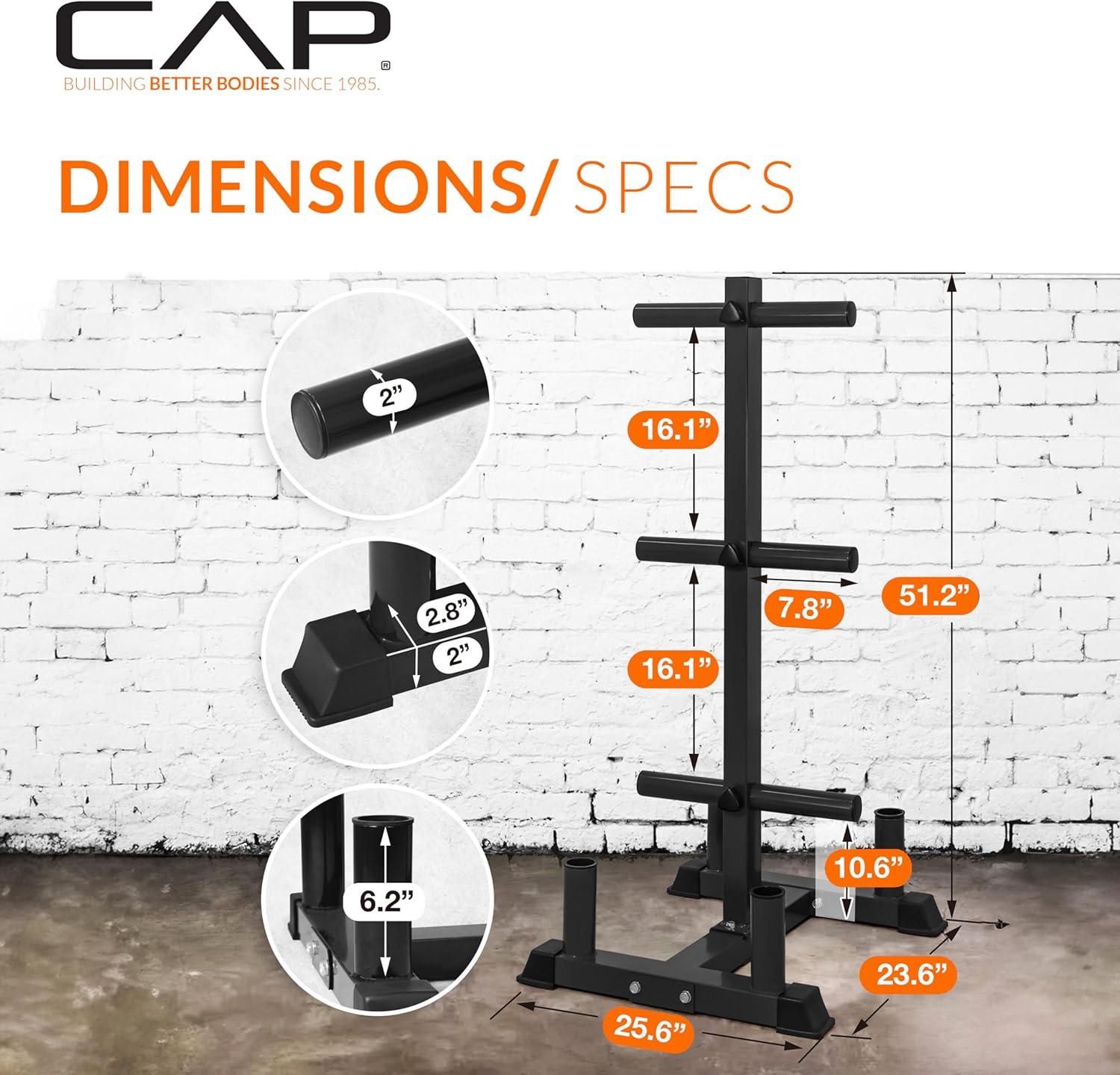 image:imageCAP 2inch Olympic Bumper Plate Weight Set 100370 lbs Multiple Colors Storage Rack OptionalCOMPETITION