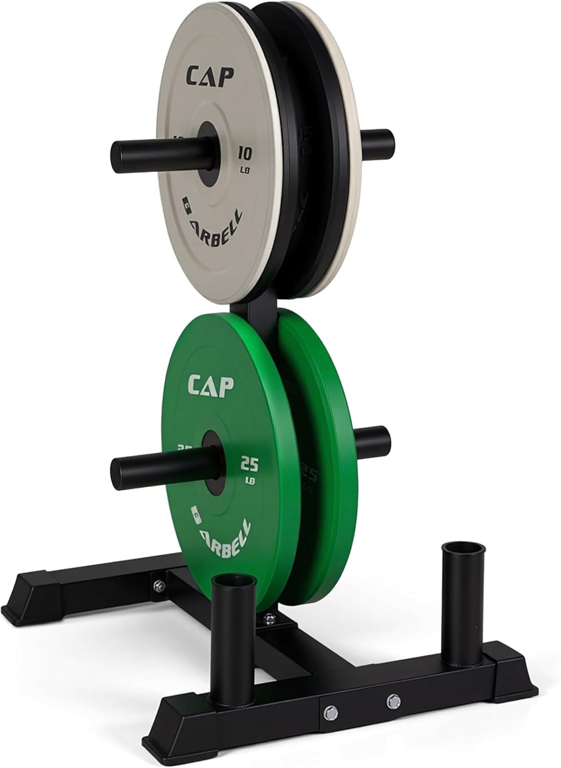 image:imageCAP 2inch Olympic Bumper Plate Weight Set 100370 lbs Multiple Colors Storage Rack OptionalCOMPETITION