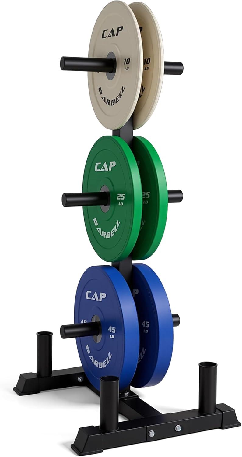 image:imageCAP 2inch Olympic Bumper Plate Weight Set 100370 lbs Multiple Colors Storage Rack OptionalCOMPETITION
