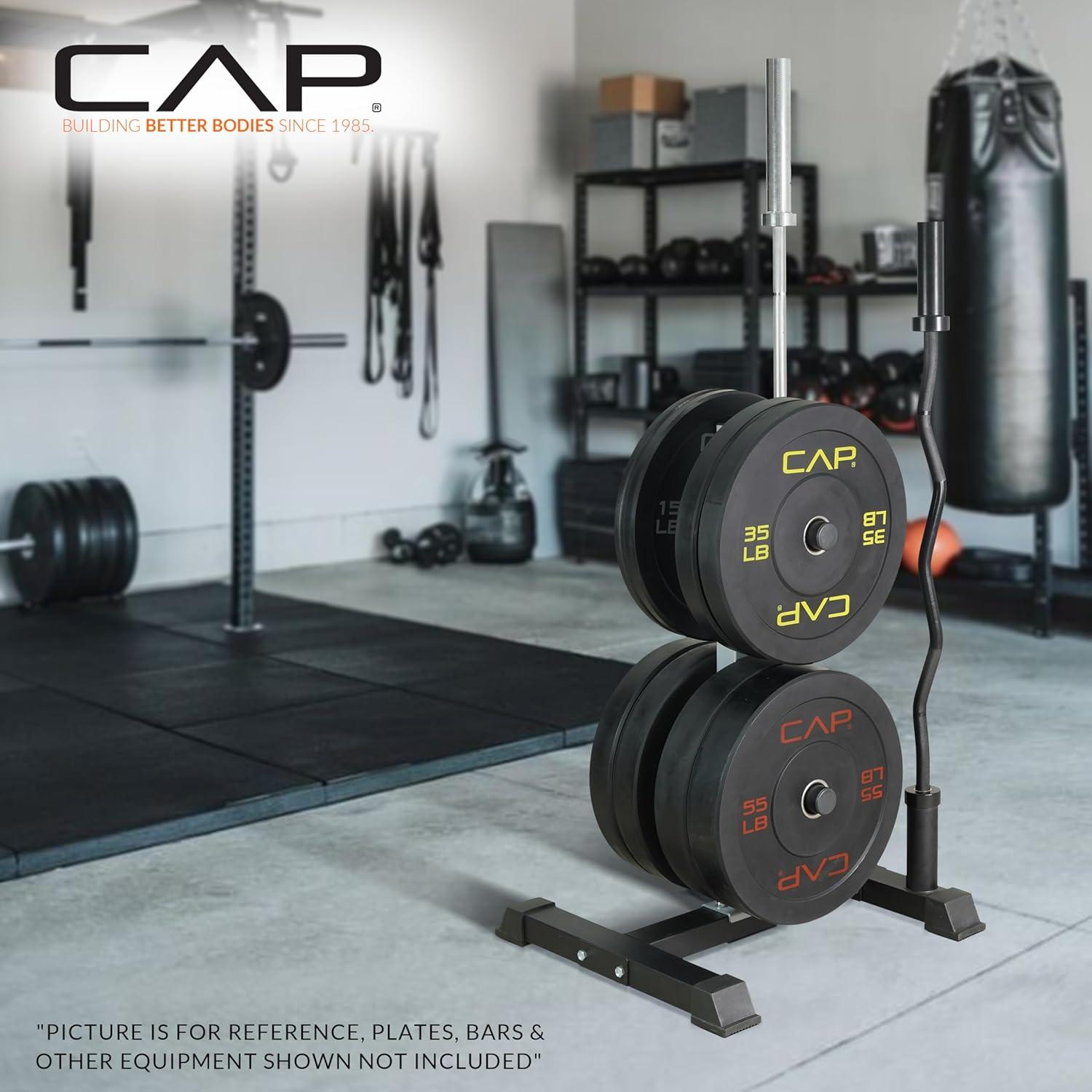 image:imageCAP 2inch Olympic Bumper Plate Weight Set 100370 lbs Multiple Colors Storage Rack OptionalECONOMY SPECKLED