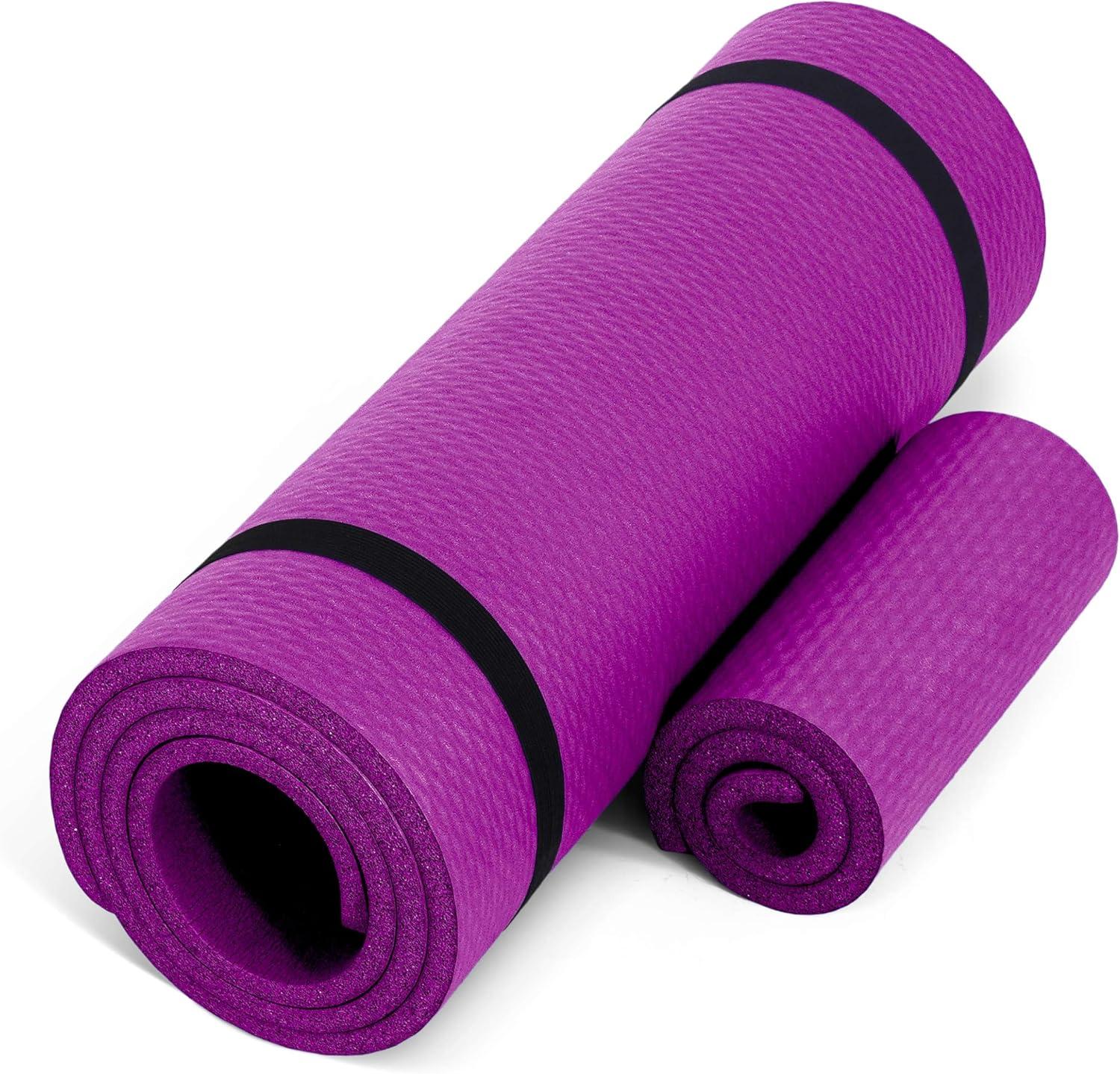 image:imageCAP Barbell 12Inch High Density Exercise Yoga Mat with Strap Multiple OptionsWine