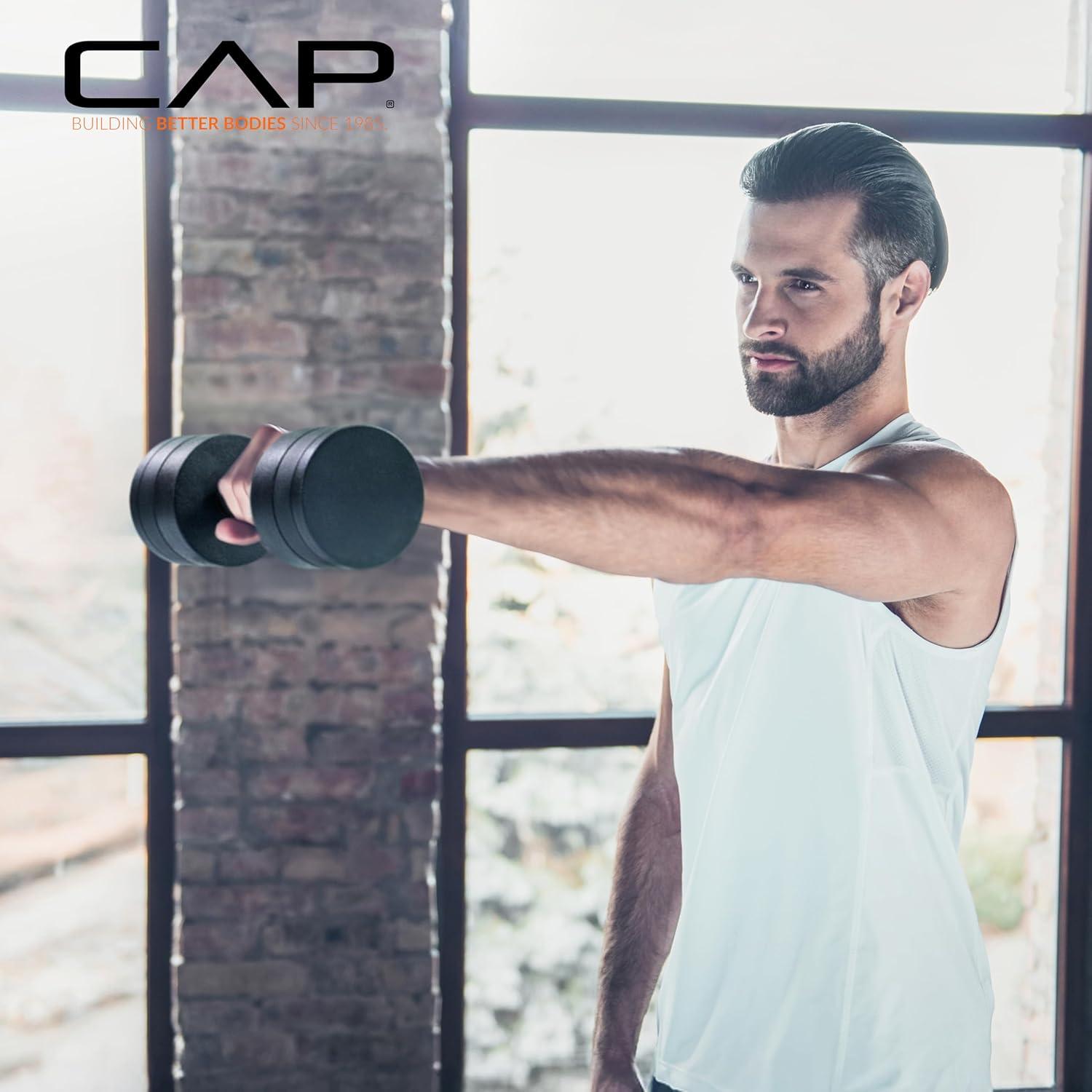 image:imageCAP Barbell 15 lb Adjustable Dumbbell Compact Cast Iron Weight Multiple OptionsPair