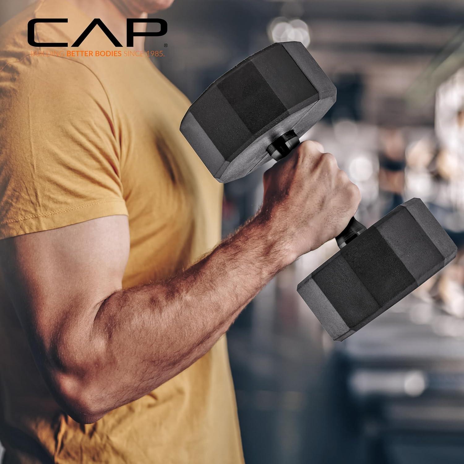 image:imageCAP Barbell 150 LB Coated Hex Dumbbell Weight Set with Vertical Rack Multiple OptionsOrange Rack