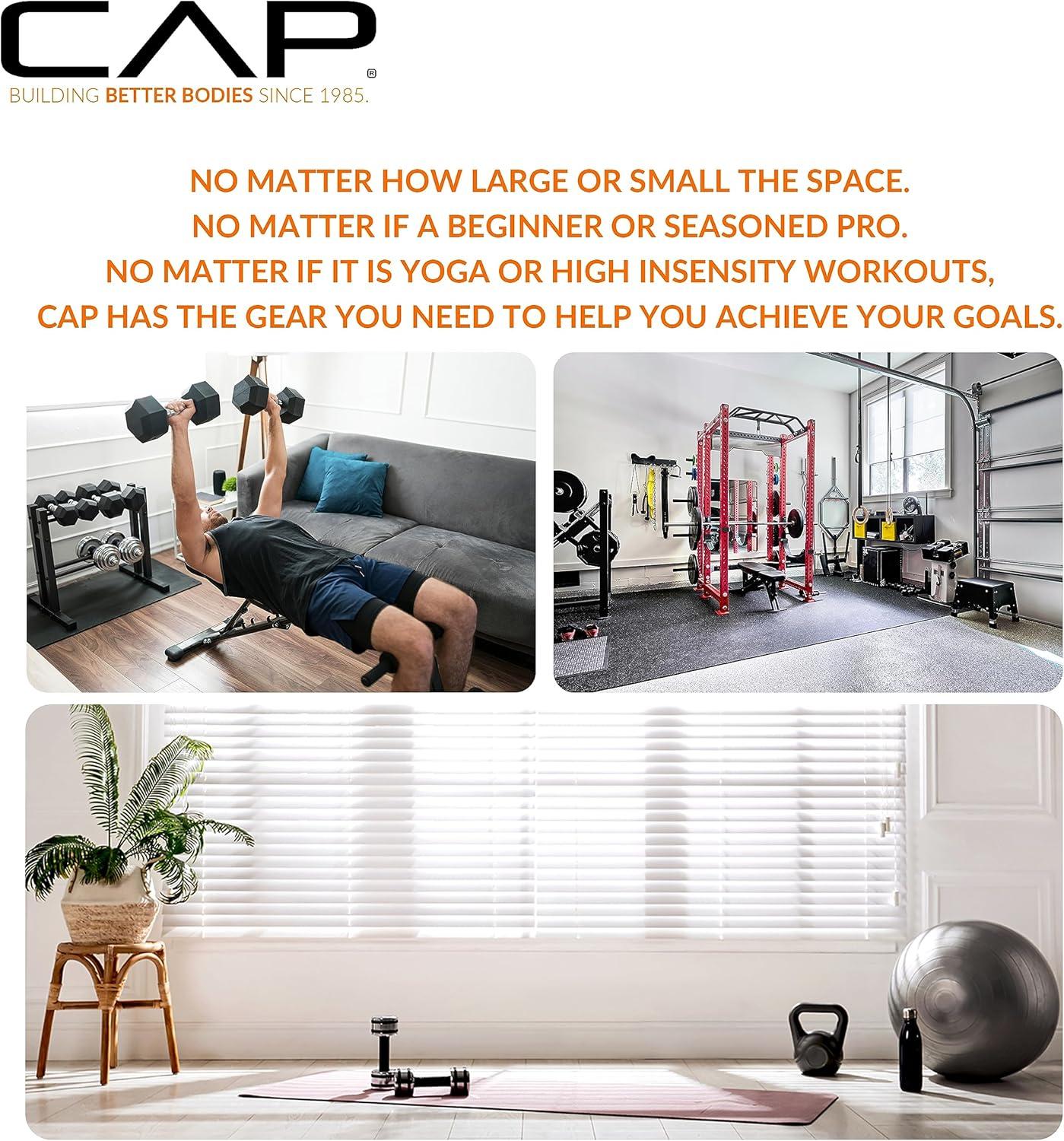 image:imageCAP Barbell 150 LB Coated Hex Dumbbell Weight Set with Vertical Rack Multiple OptionsYellow Rack