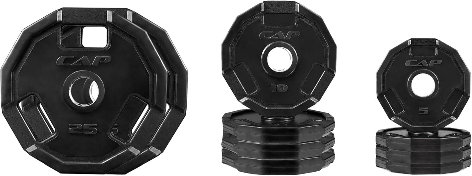 image:imageCAP Barbell 2Inch Olympic Cast Iron Plate Weight Set 75285 lbs Multiple OptionsPRO