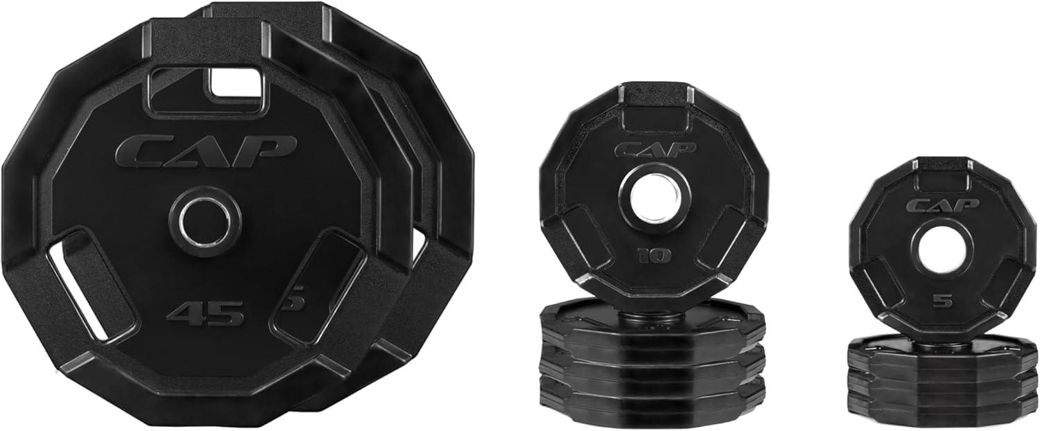 image:imageCAP Barbell 2Inch Olympic Cast Iron Plate Weight Set 75285 lbs Multiple OptionsPRO