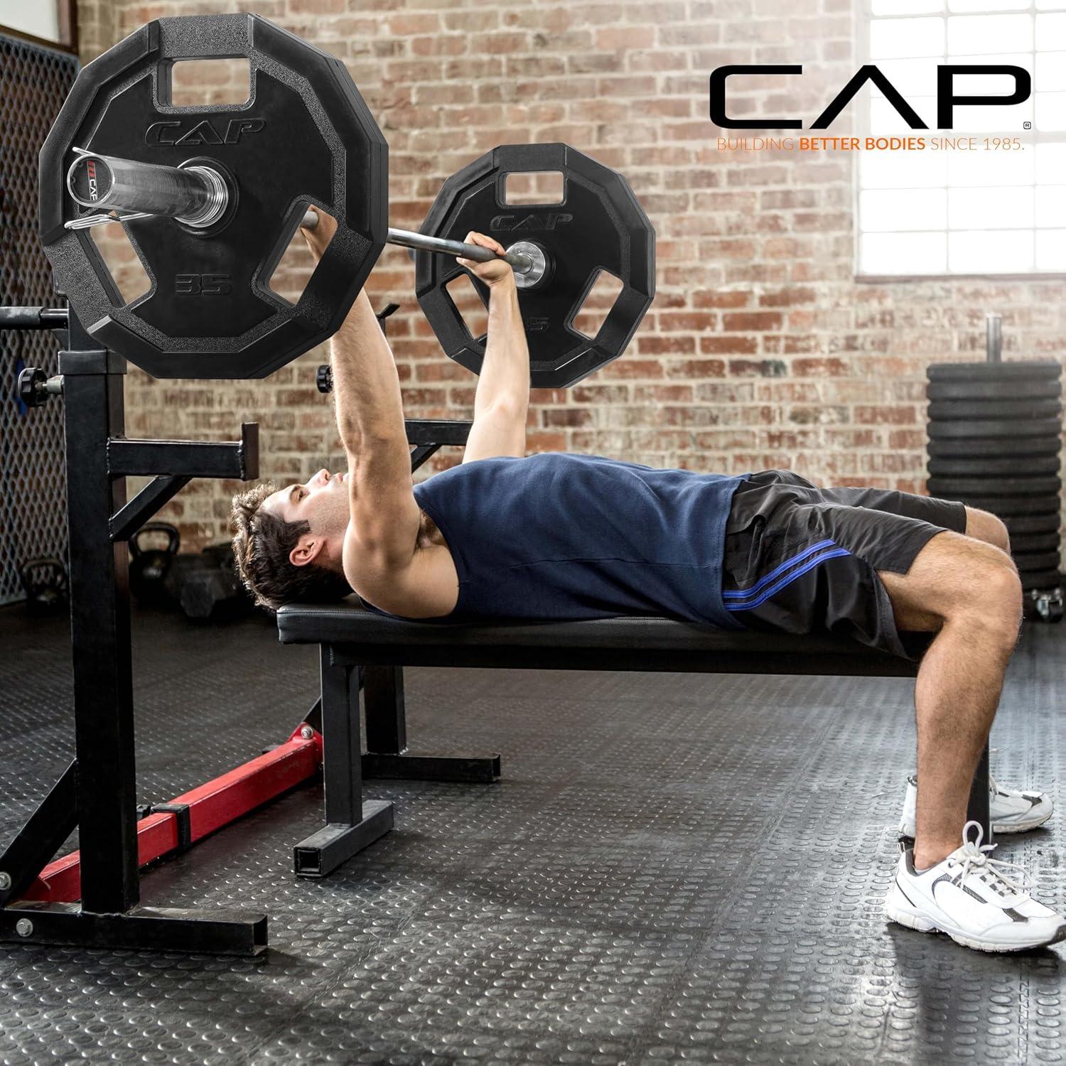 image:imageCAP Barbell 2Inch Olympic Cast Iron Plate Weight Set 75285 lbs Multiple OptionsPRO