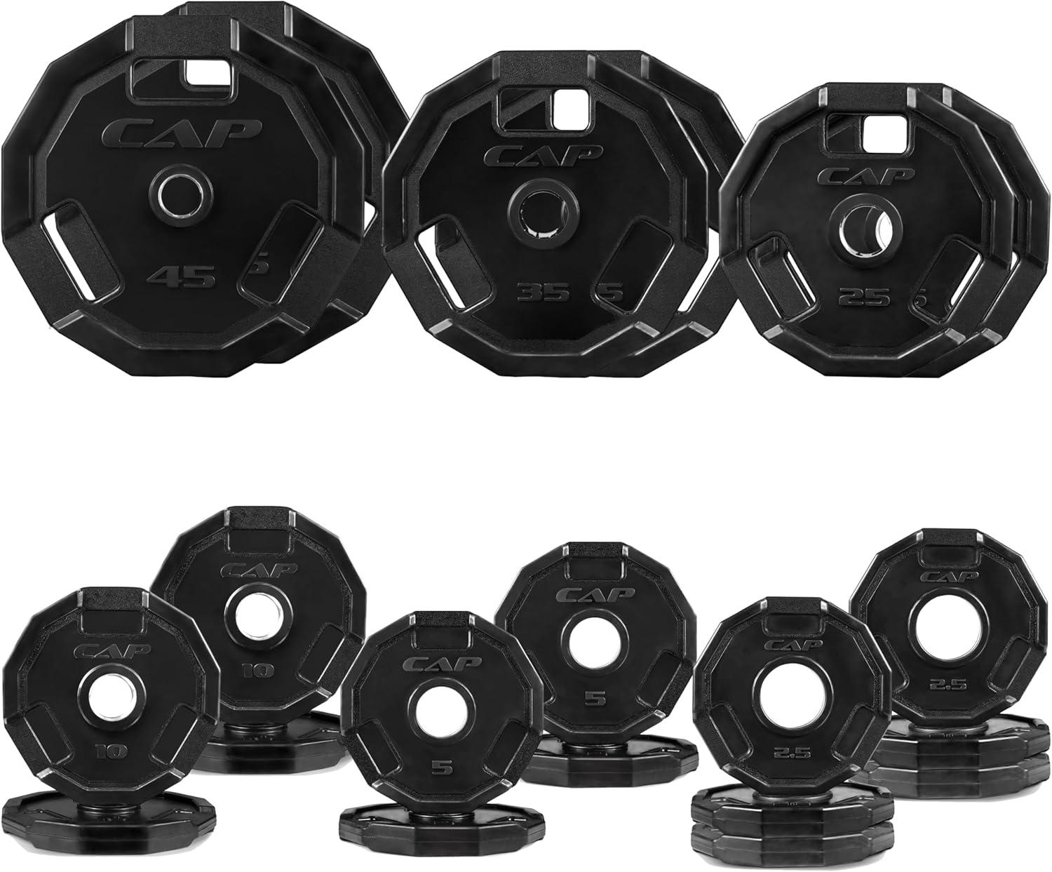 image:imageCAP Barbell 2Inch Olympic Cast Iron Plate Weight Set 75285 lbs Multiple OptionsPRO