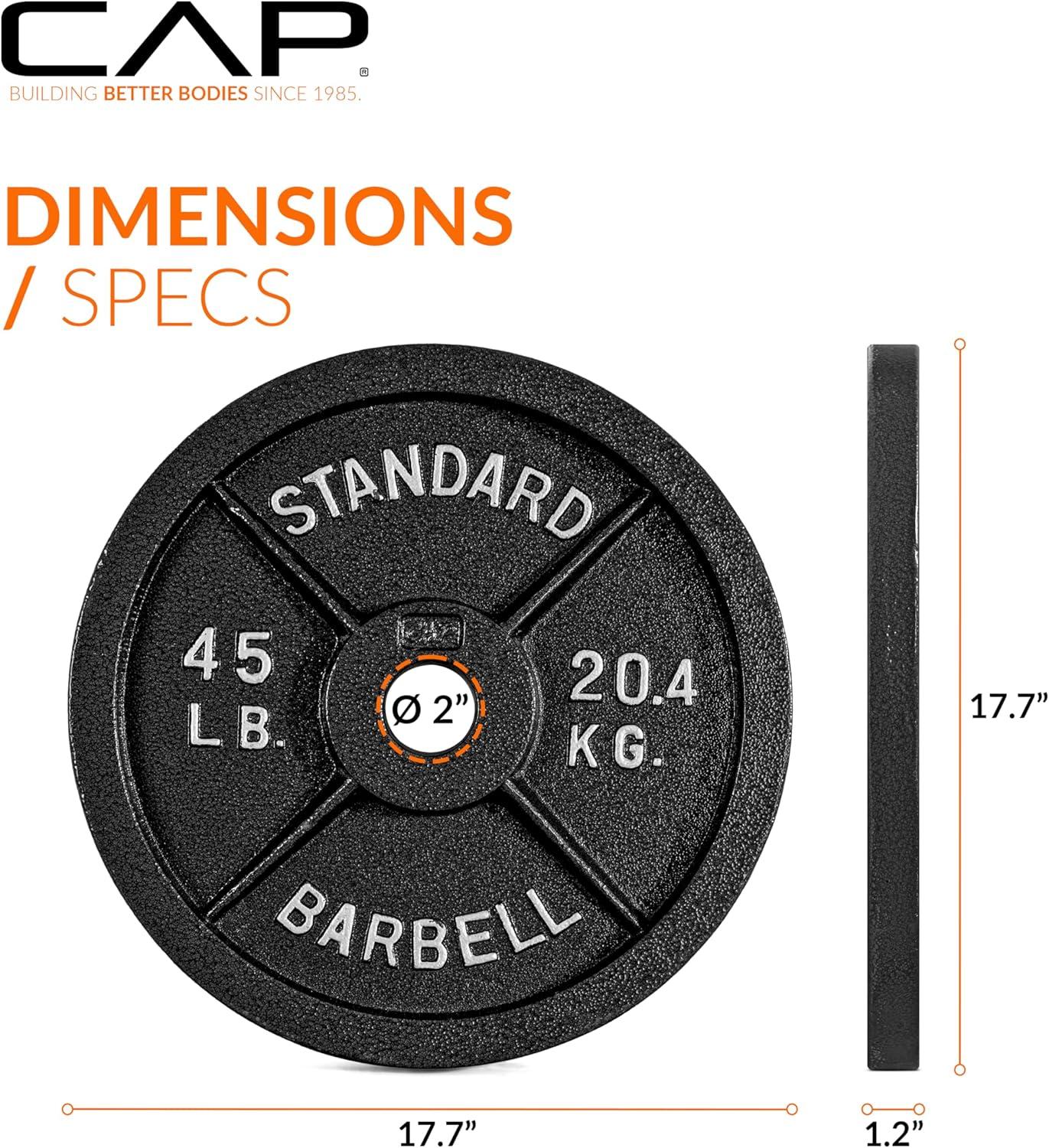 image:imageCAP Barbell 2Inch Olympic Weight Plate Multiple OptionsClassic Black