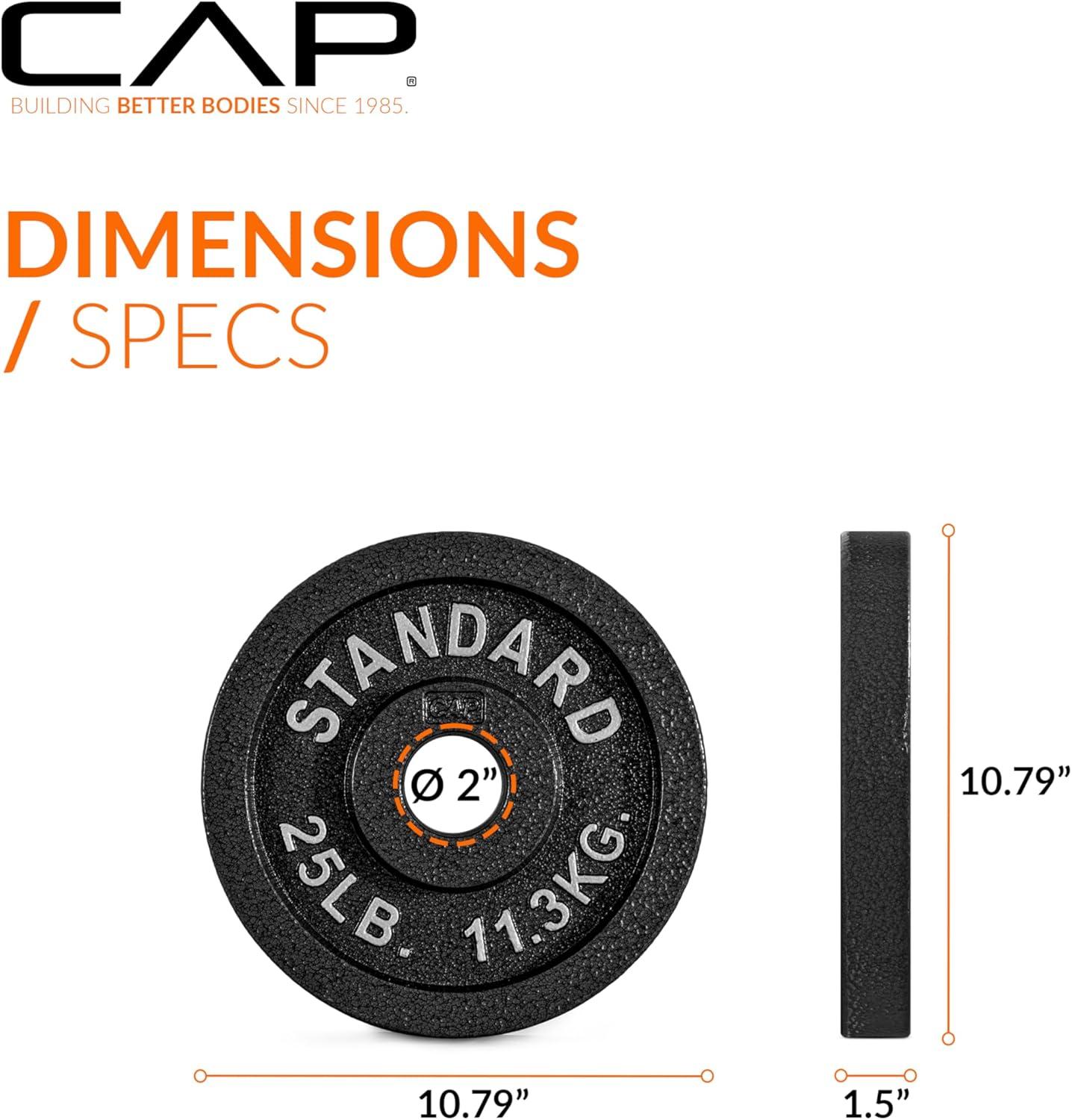 image:imageCAP Barbell 2Inch Olympic Weight Plate Multiple OptionsClassic Black