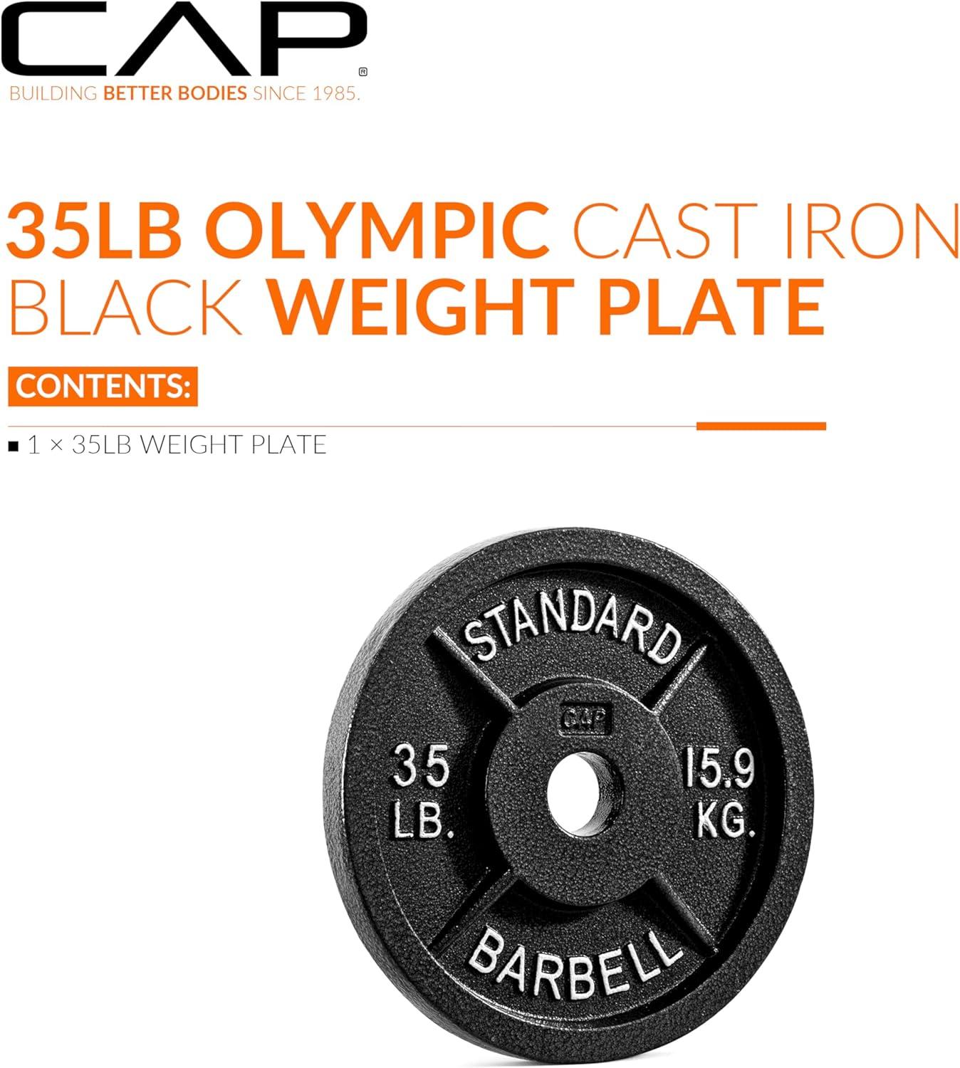 image:imageCAP Barbell 2Inch Olympic Weight Plate Multiple OptionsClassic Black