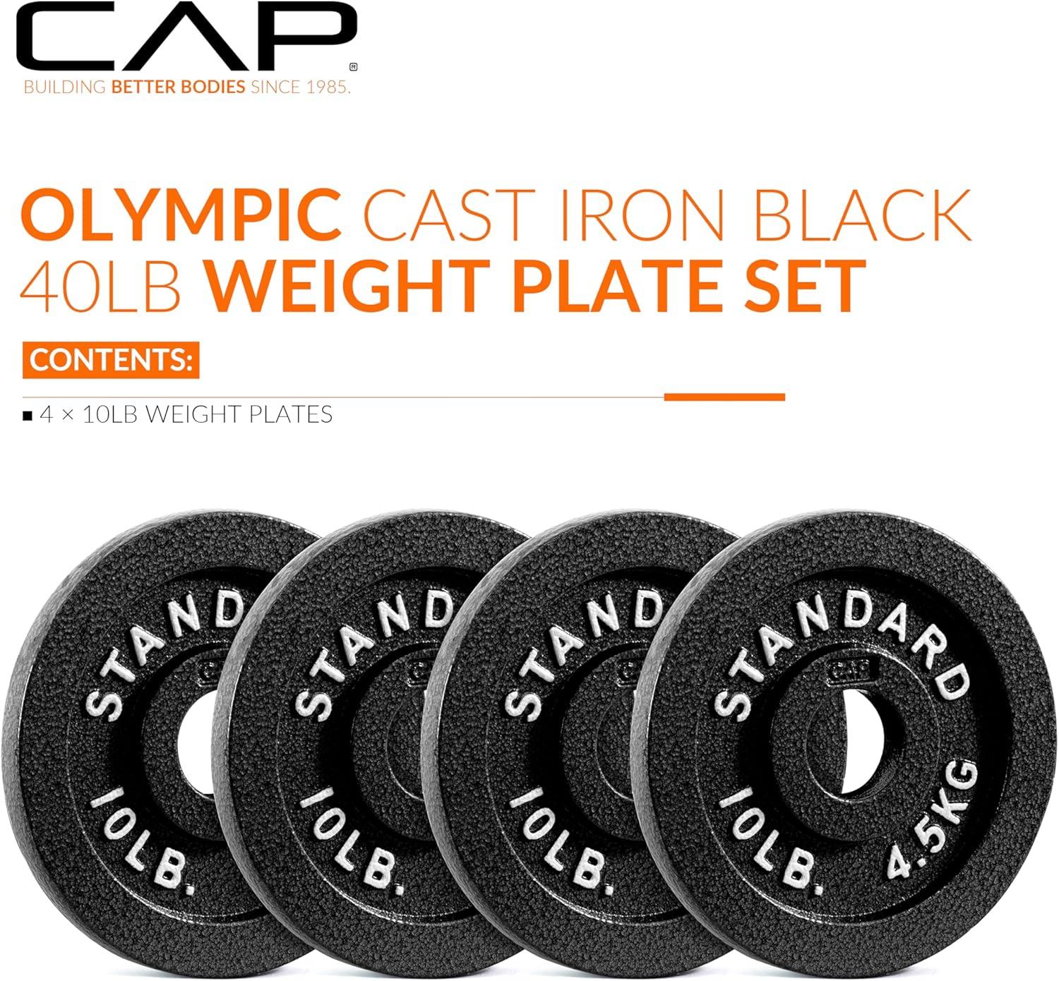 image:imageCAP Barbell 2Inch Olympic Weight Plate Multiple OptionsClassic Black