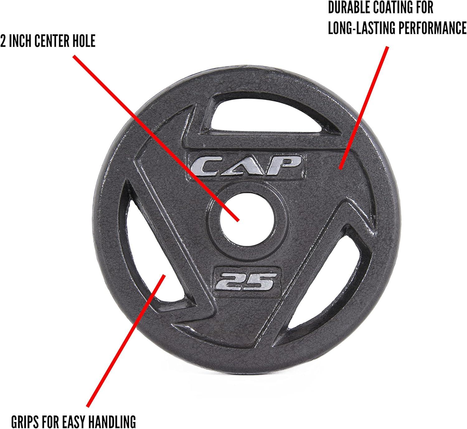 image:imageCAP Barbell 2Inch Olympic Weight Plate Multiple OptionsClassic Black