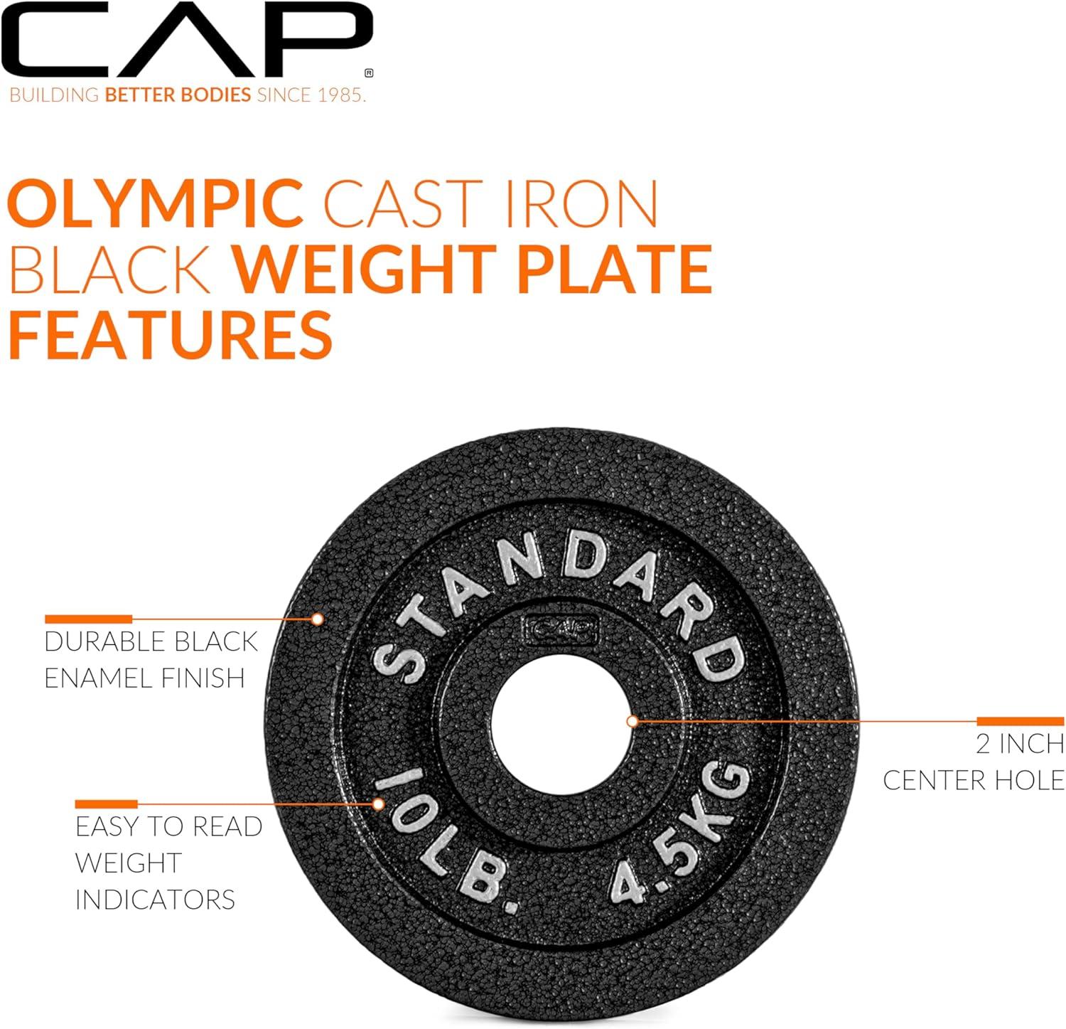 image:imageCAP Barbell 2Inch Olympic Weight Plate Multiple OptionsClassic Black