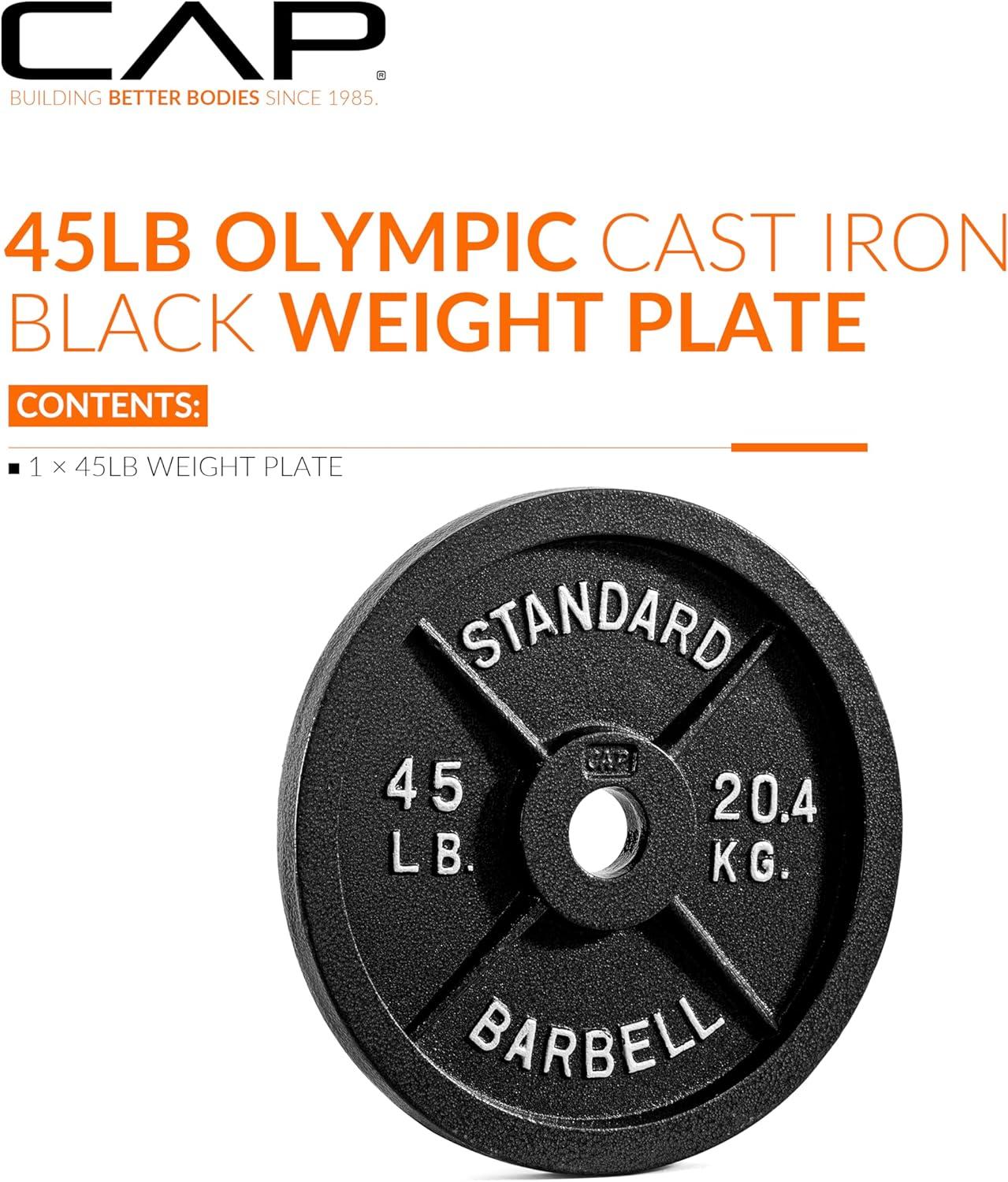 image:imageCAP Barbell 2Inch Olympic Weight Plate Multiple OptionsClassic Black
