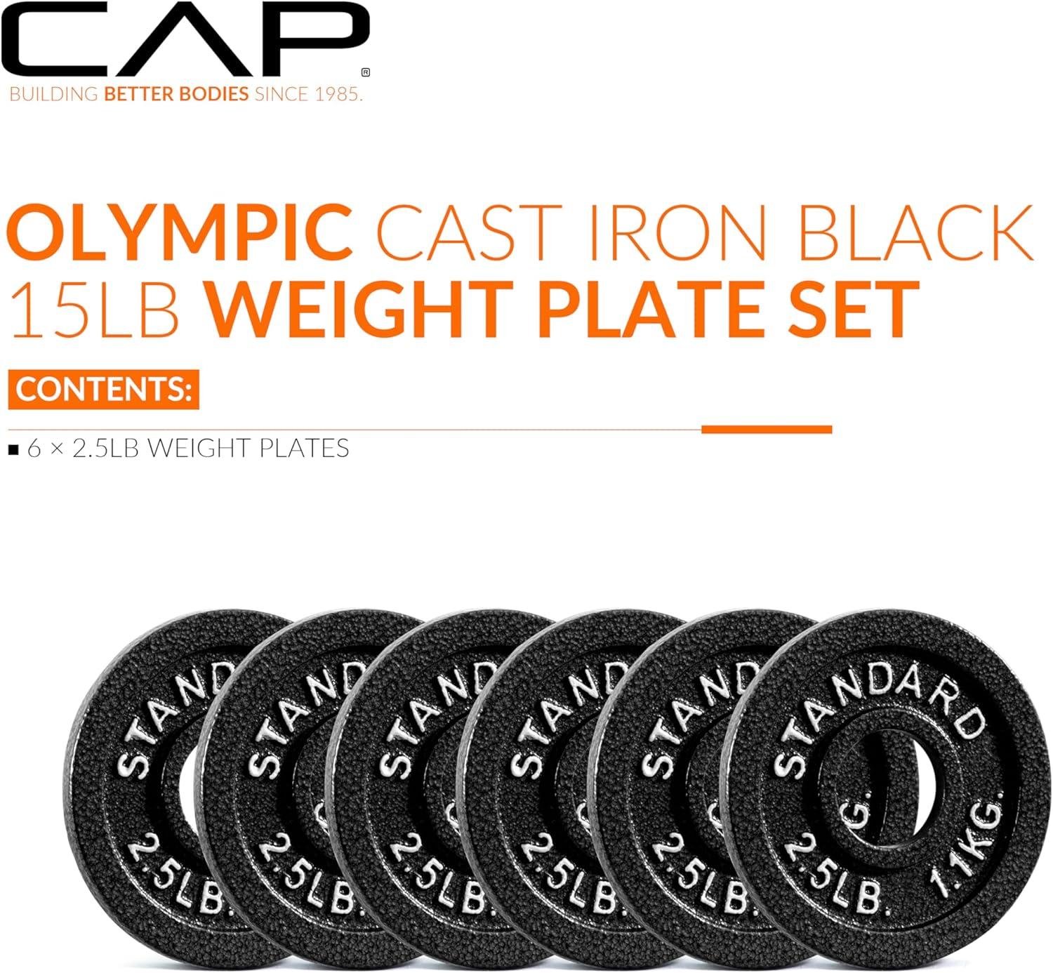 image:imageCAP Barbell 2Inch Olympic Weight Plate Multiple OptionsClassic Black
