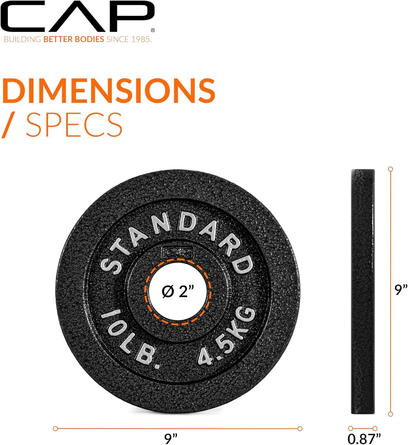 image:imageCAP Barbell 2Inch Olympic Weight Plate Multiple OptionsClassic Black
