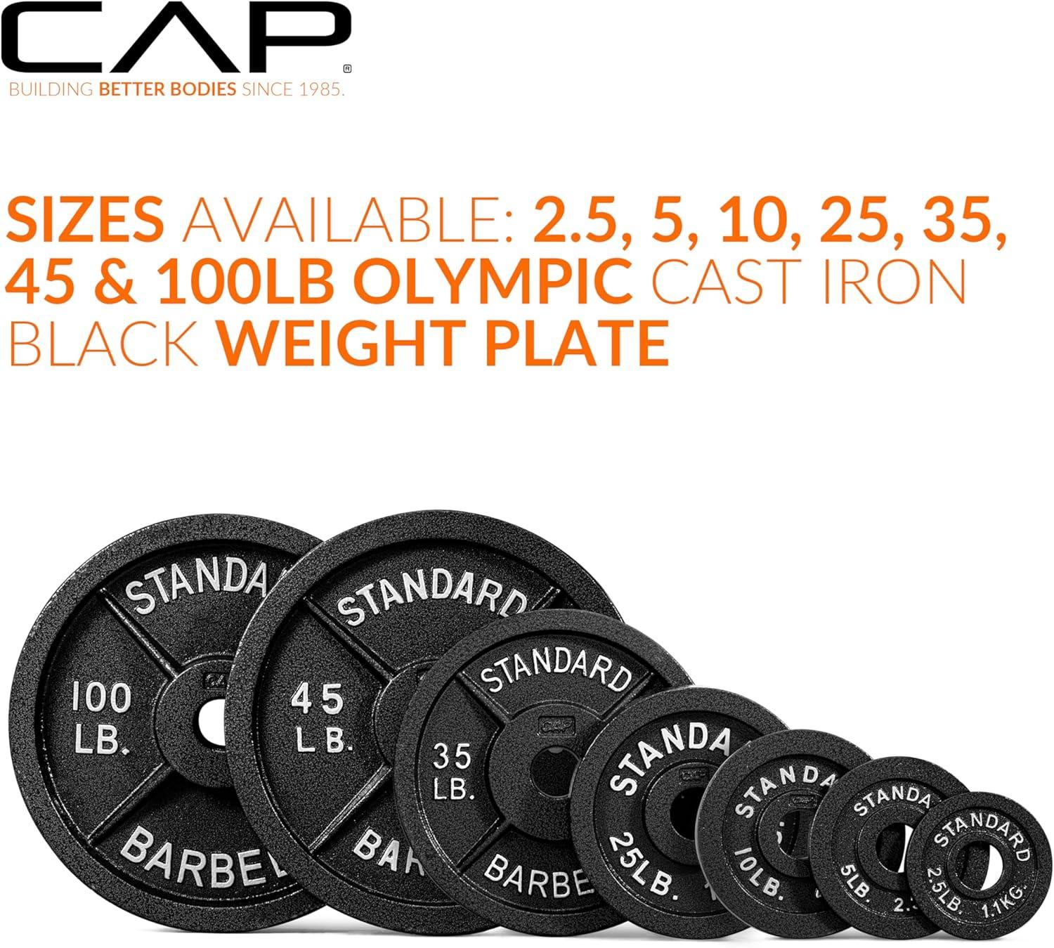 image:imageCAP Barbell 2Inch Olympic Weight Plate Multiple OptionsClassic Black