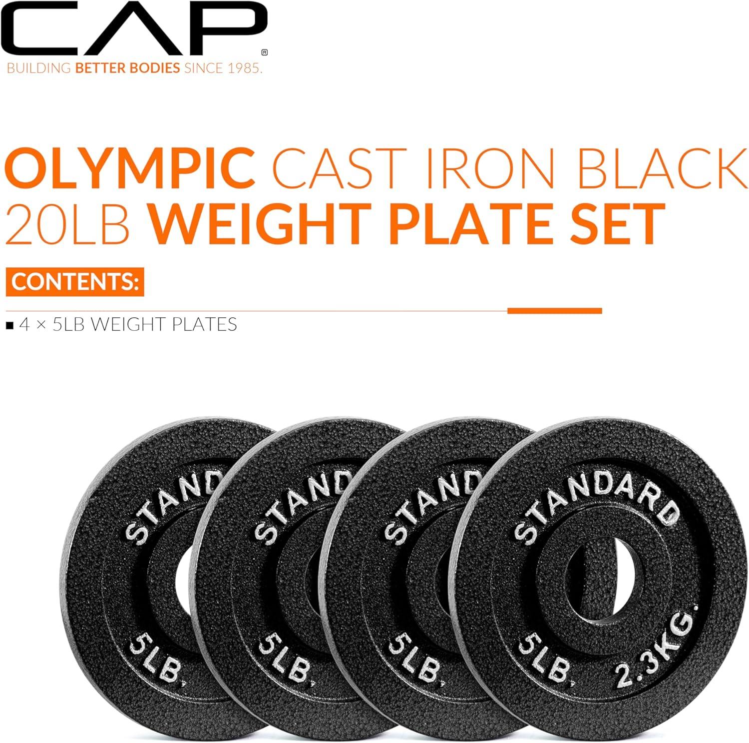 image:imageCAP Barbell 2Inch Olympic Weight Plate Multiple OptionsClassic Black