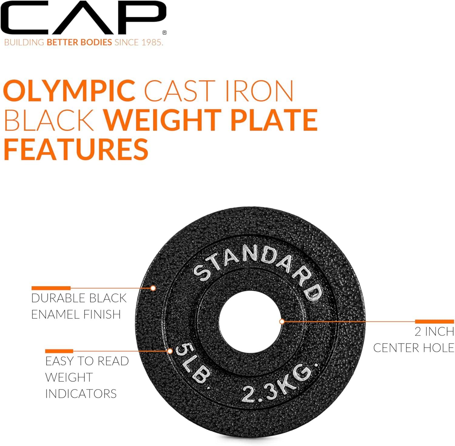 image:imageCAP Barbell 2Inch Olympic Weight Plate Multiple OptionsClassic Black