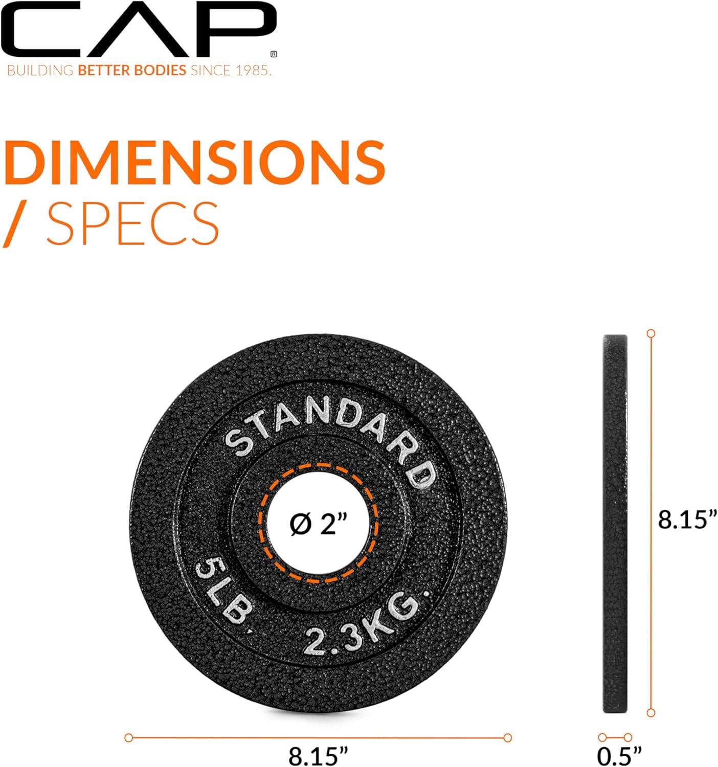 image:imageCAP Barbell 2Inch Olympic Weight Plate Multiple OptionsClassic Black