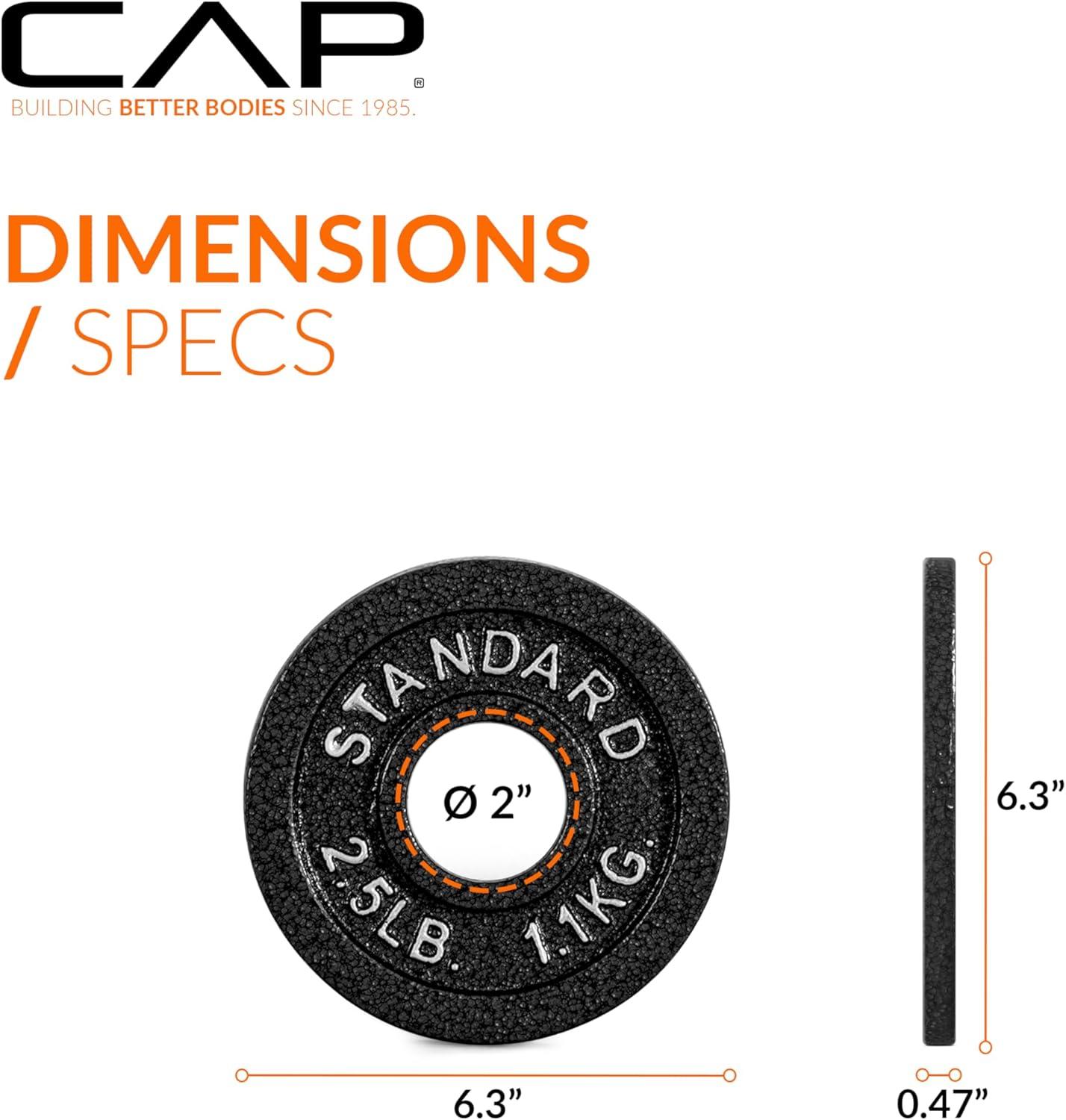 image:imageCAP Barbell 2Inch Olympic Weight Plate Multiple OptionsClassic Black