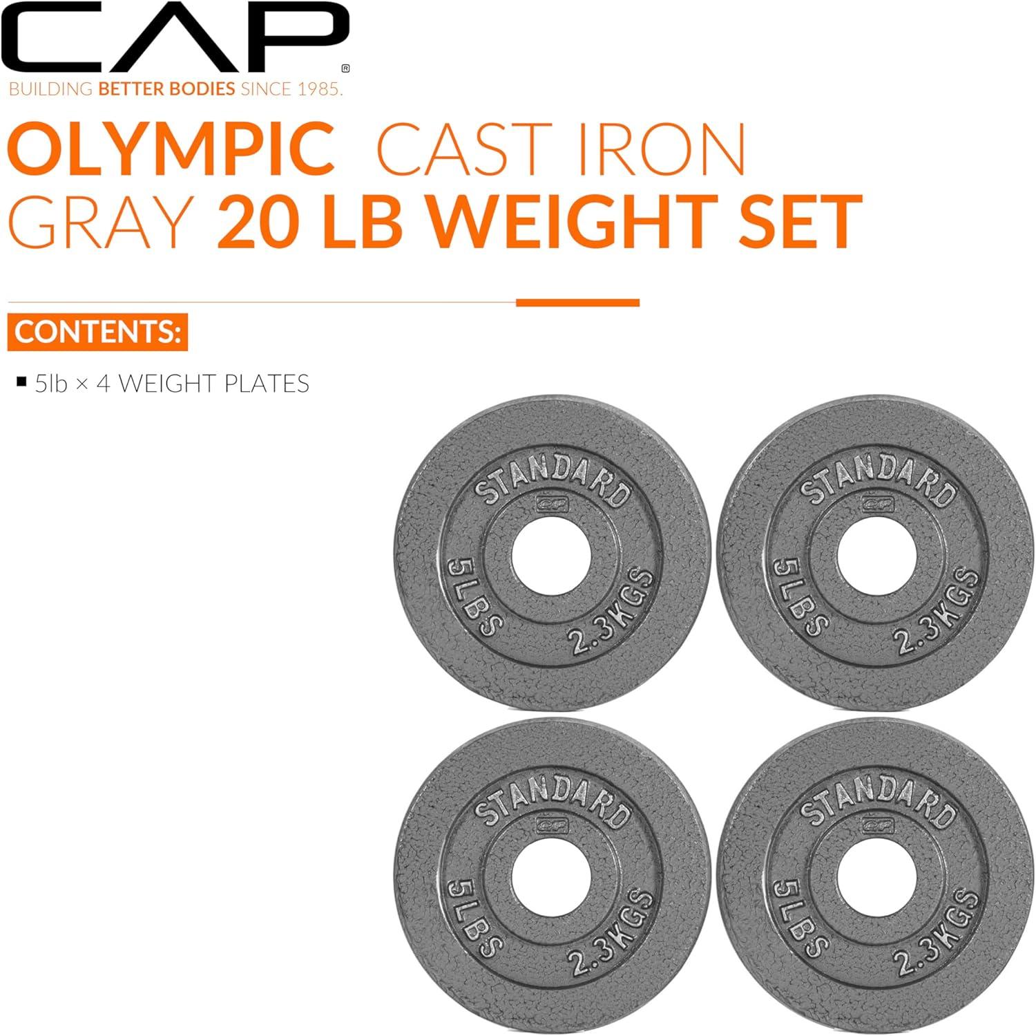 image:imageCAP Barbell 2Inch Olympic Weight Plate Multiple OptionsClassic Grey