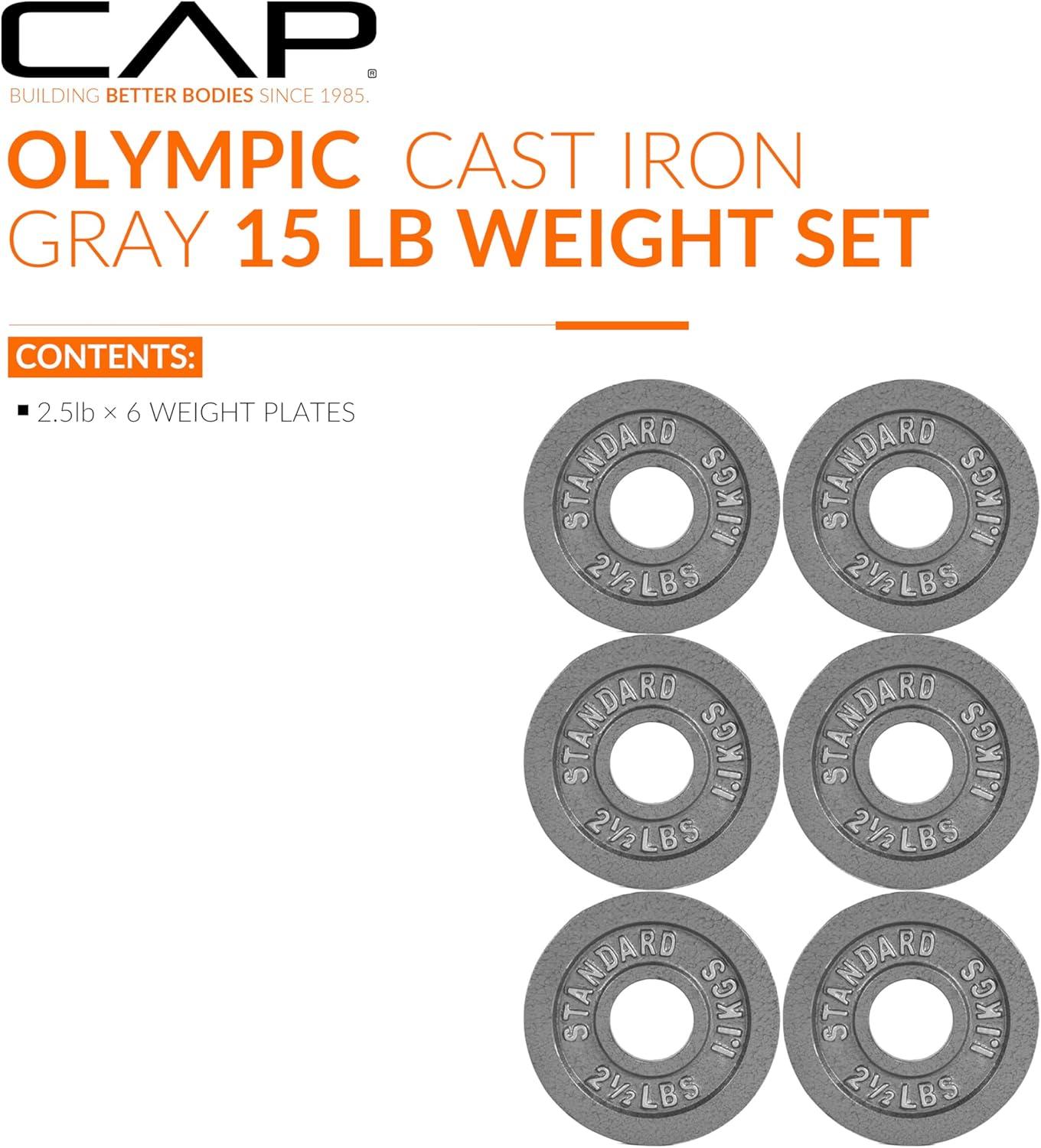 image:imageCAP Barbell 2Inch Olympic Weight Plate Multiple OptionsClassic Grey