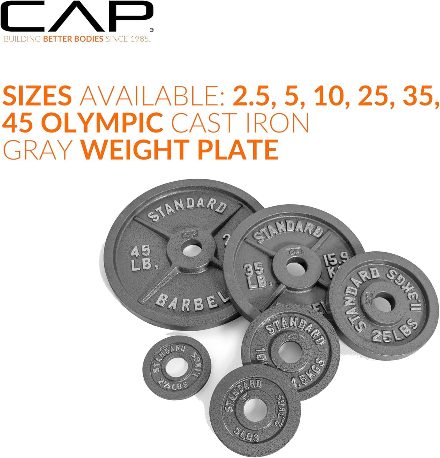 image:imageCAP Barbell 2Inch Olympic Weight Plate Multiple OptionsClassic Grey