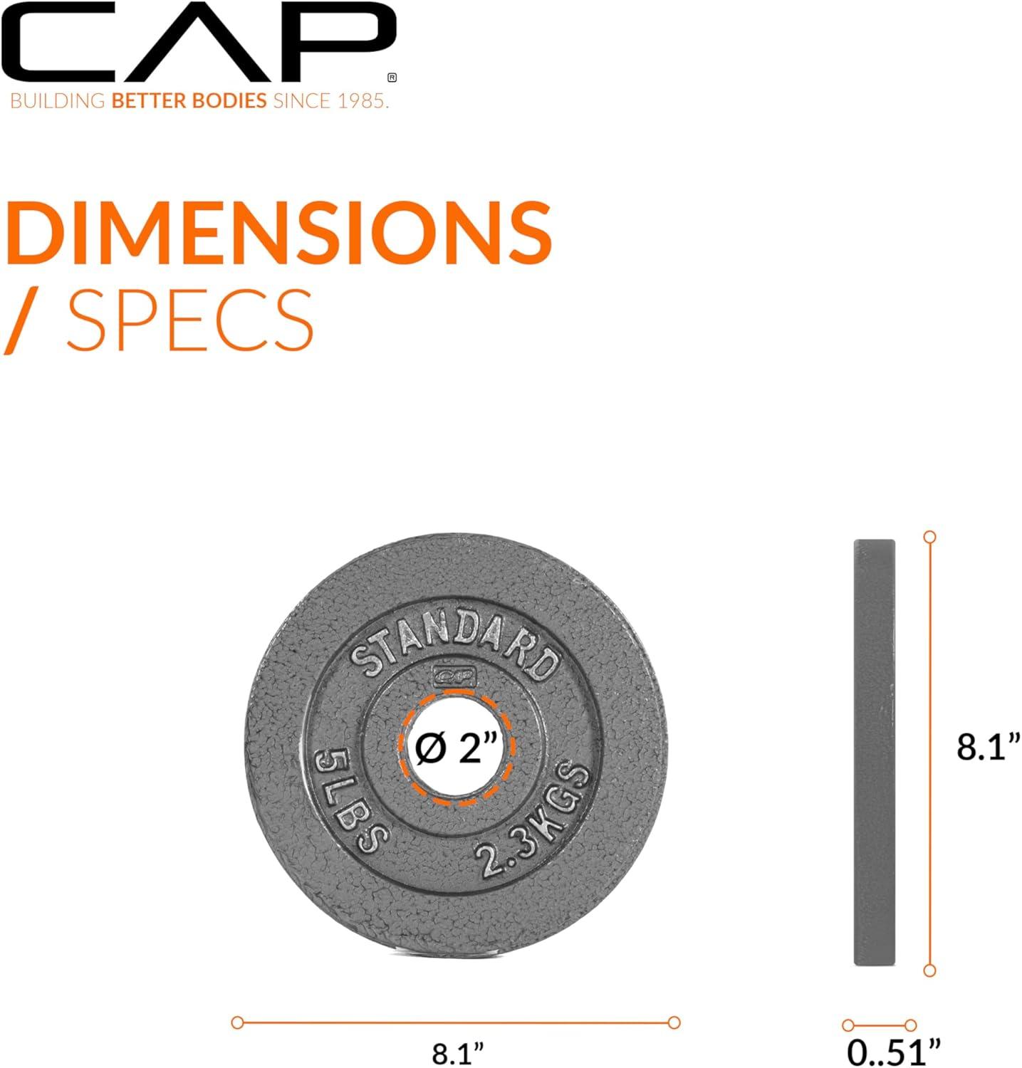 image:imageCAP Barbell 2Inch Olympic Weight Plate Multiple OptionsClassic Grey