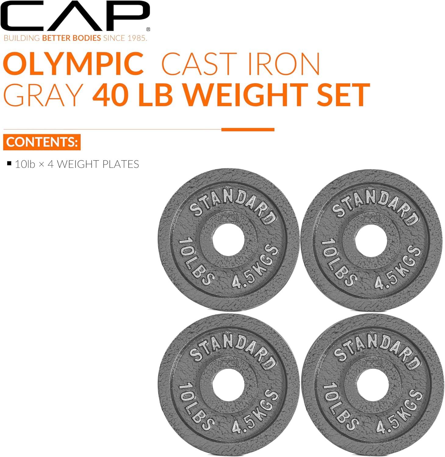 image:imageCAP Barbell 2Inch Olympic Weight Plate Multiple OptionsClassic Grey