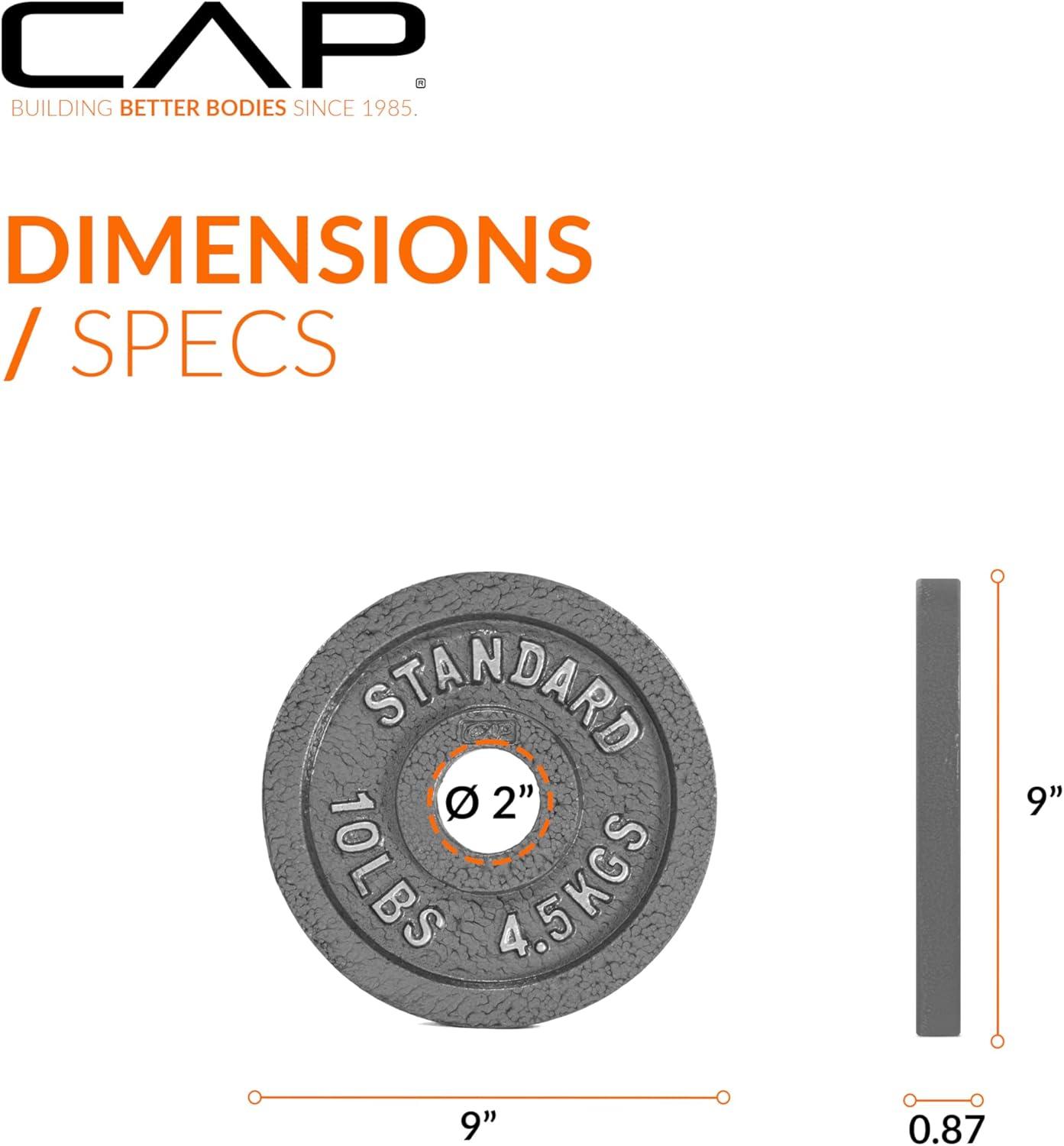 image:imageCAP Barbell 2Inch Olympic Weight Plate Multiple OptionsClassic Grey