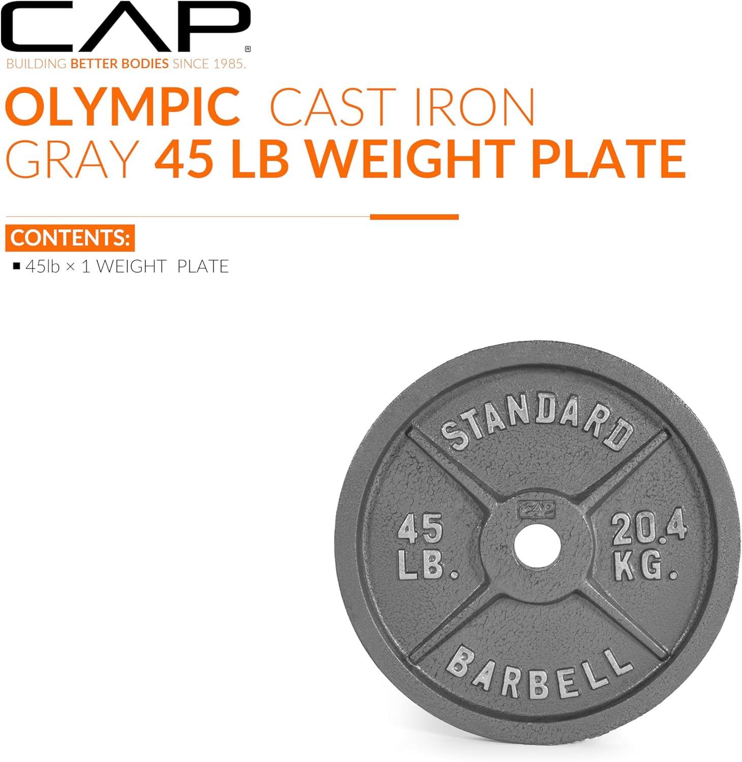 image:imageCAP Barbell 2Inch Olympic Weight Plate Multiple OptionsClassic Grey