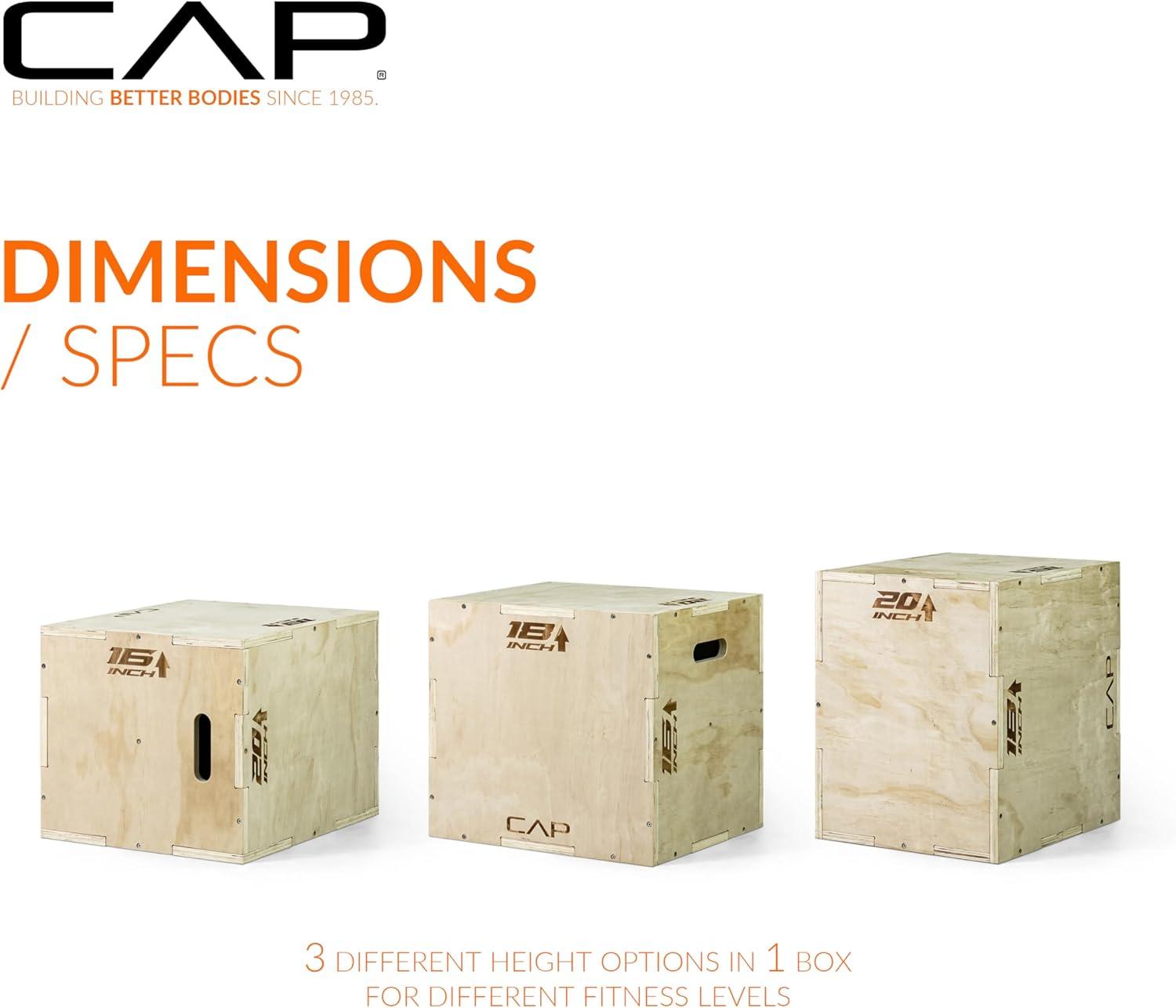 image:imageCAP Barbell 3in1 Plyometric Box Multiple Styles and SizesWOOD
