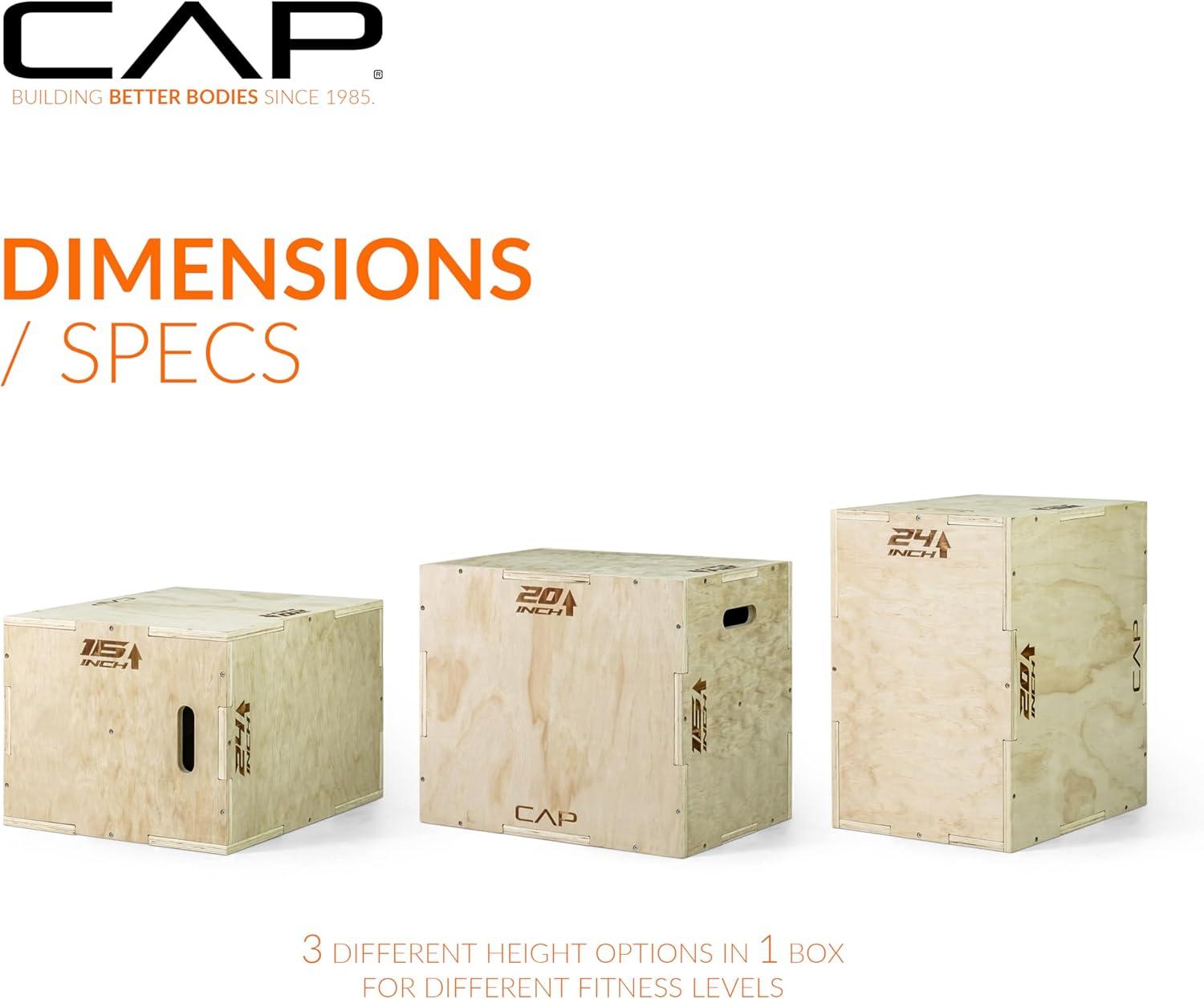 image:imageCAP Barbell 3in1 Plyometric Box Multiple Styles and SizesWOOD
