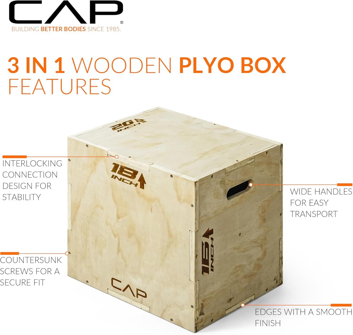 image:imageCAP Barbell 3in1 Plyometric Box Multiple Styles and SizesWOOD