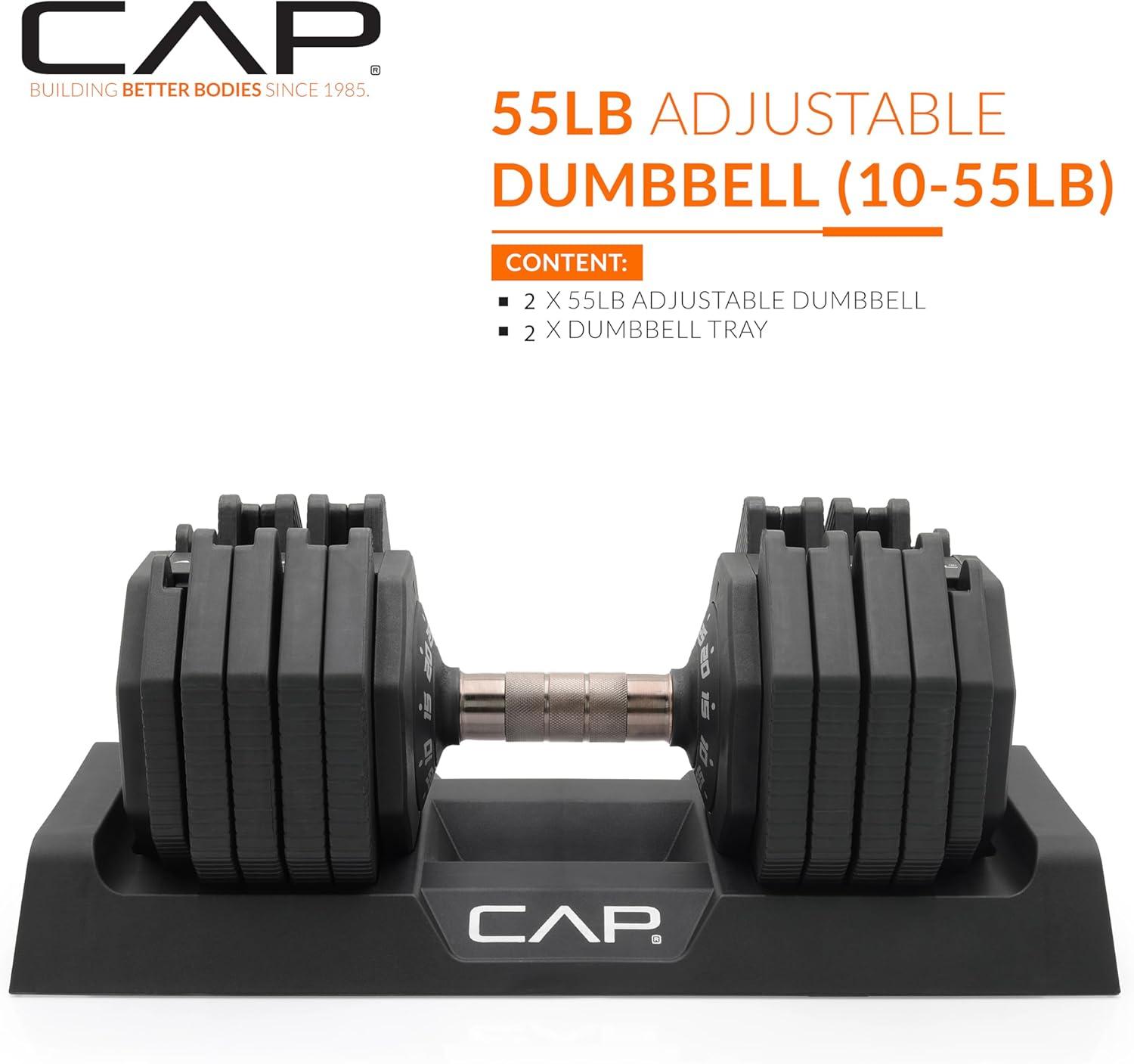image:imageCAP Barbell ADJUSTABELL Adjustable 55 lb Hex Dumbbell Weights Singles amp Pairs Multiple Handle OptionsPair