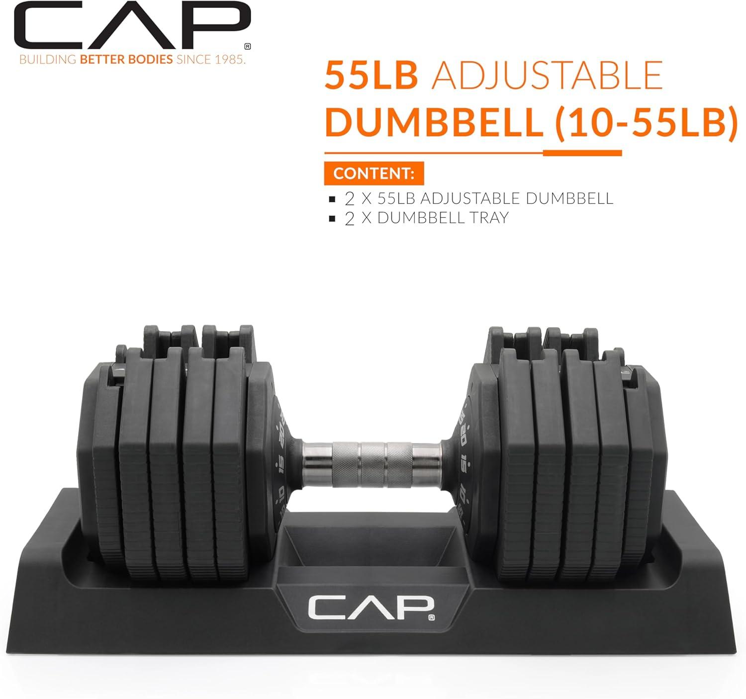 image:imageCAP Barbell ADJUSTABELL Adjustable 55 lb Hex Dumbbell Weights Singles amp Pairs Multiple Handle OptionsPair