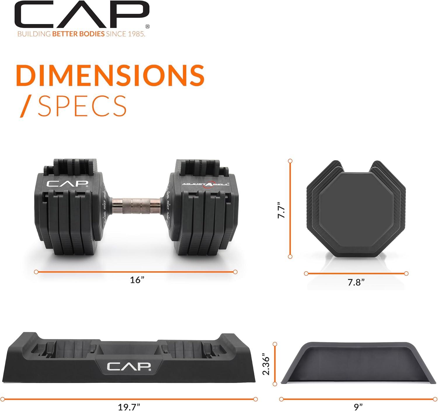 image:imageCAP Barbell ADJUSTABELL Adjustable 55 lb Hex Dumbbell Weights Singles amp Pairs Multiple Handle OptionsPair
