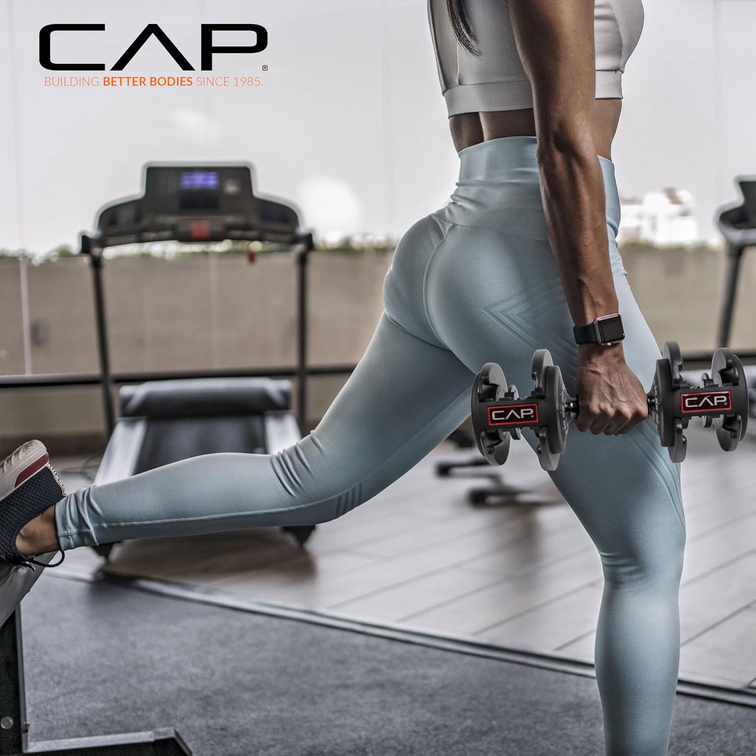 image:imageCAP Barbell ADJUSTABELL Adjustable Round Dumbbell Weights Singles amp Pairs 125 lb 25 lb amp 55 lb Multiple Handle OptionsSingle