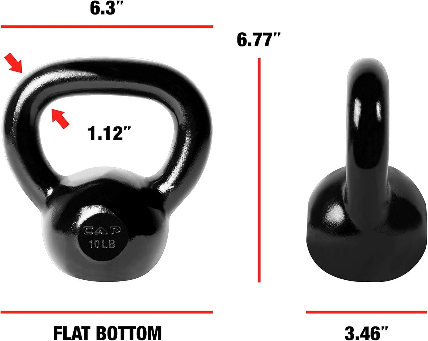 image:imageCAP Barbell Cast Iron Kettlebell Coated Options Singles and Sets Multiple Weight Choices10 pounds
