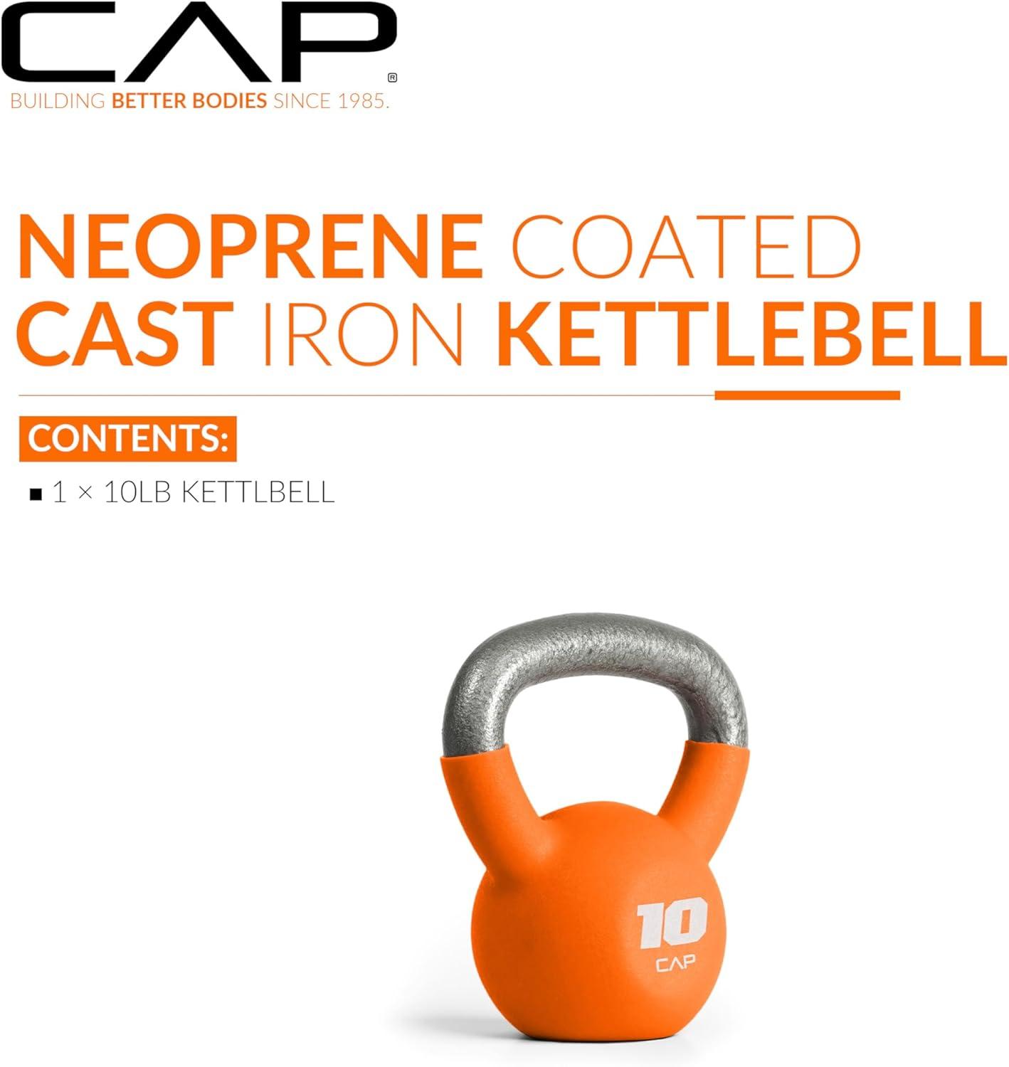 image:imageCAP Barbell Cast Iron Kettlebell Coated Options Singles and Sets Multiple Weight Choices10 pounds