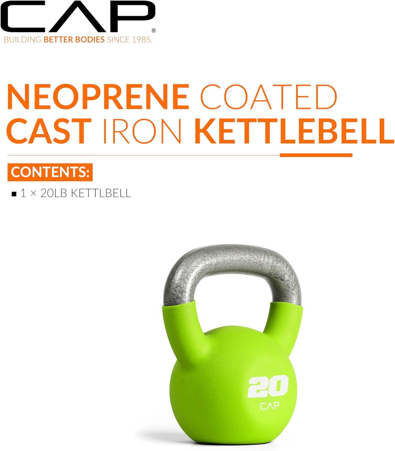 image:imageCAP Barbell Cast Iron Kettlebell Coated Options Singles and Sets Multiple Weight Choices20 pounds