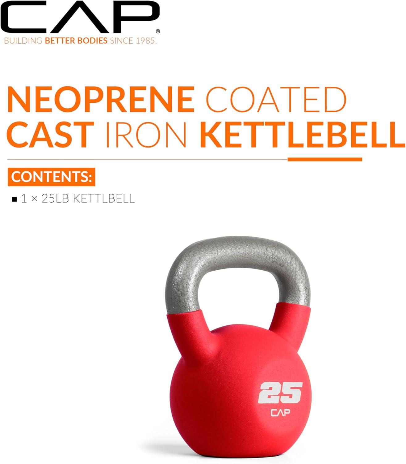 image:imageCAP Barbell Cast Iron Kettlebell Coated Options Singles and Sets Multiple Weight Choices25 pounds