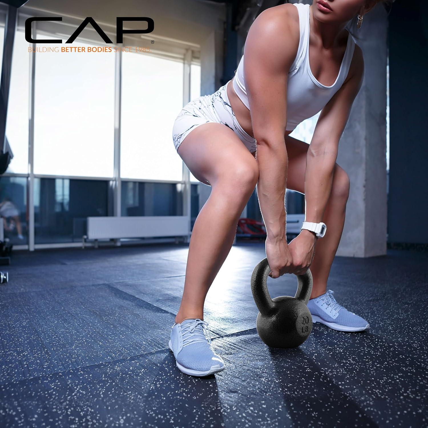 image:imageCAP Barbell Cast Iron Kettlebell Coated Options Singles and Sets Multiple Weight Choices30 pounds