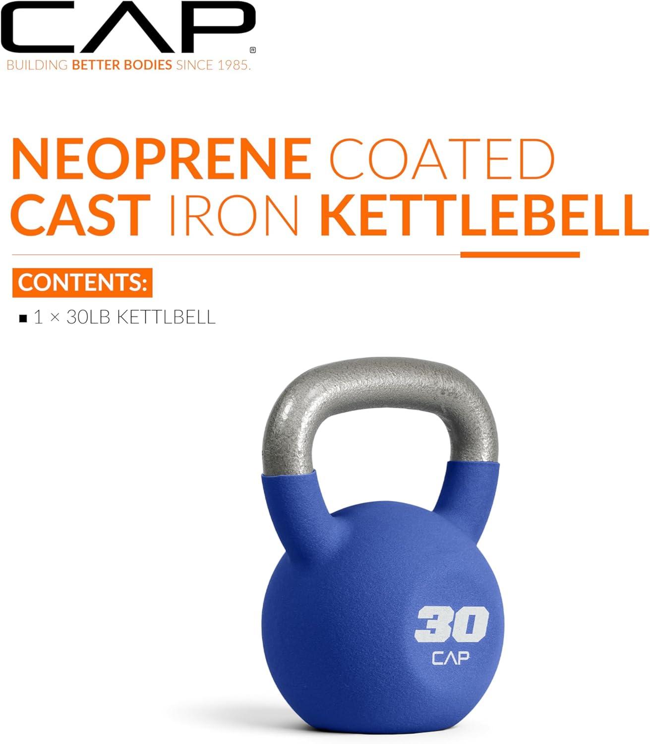 image:imageCAP Barbell Cast Iron Kettlebell Coated Options Singles and Sets Multiple Weight Choices30 pounds