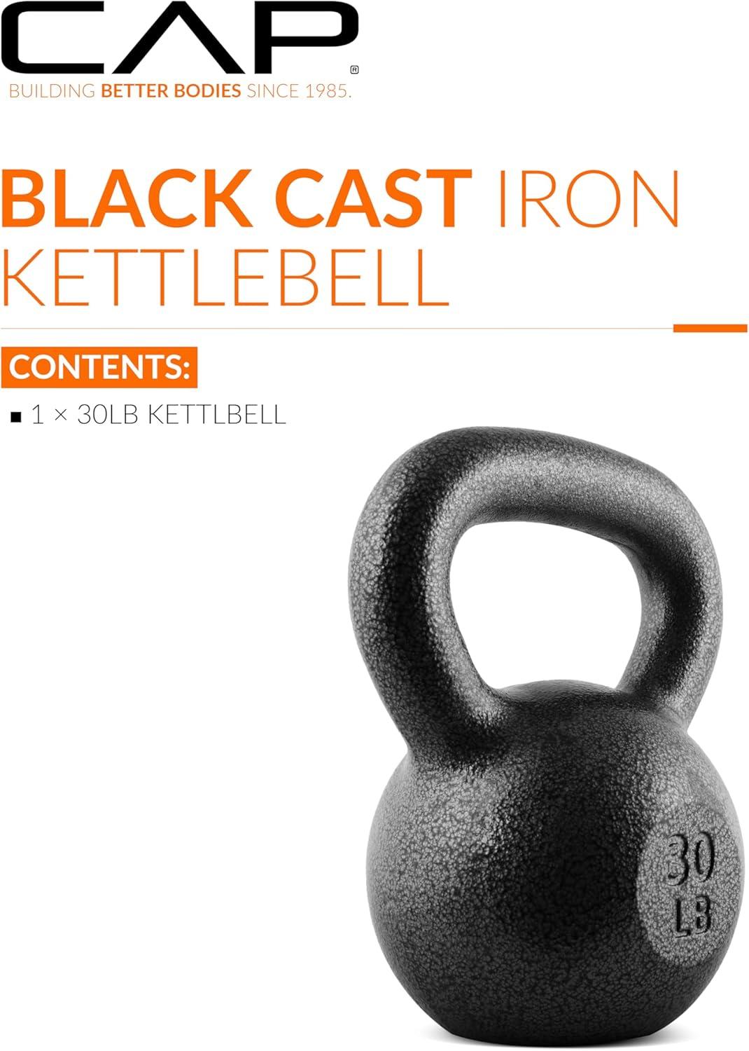 image:imageCAP Barbell Cast Iron Kettlebell Coated Options Singles and Sets Multiple Weight Choices30 pounds