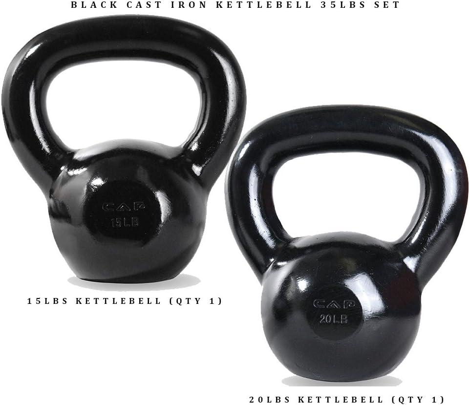 image:imageCAP Barbell Cast Iron Kettlebell Coated Options Singles and Sets Multiple Weight Choices35 pounds set